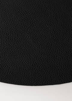 Round leather-effect placemat — Black 3