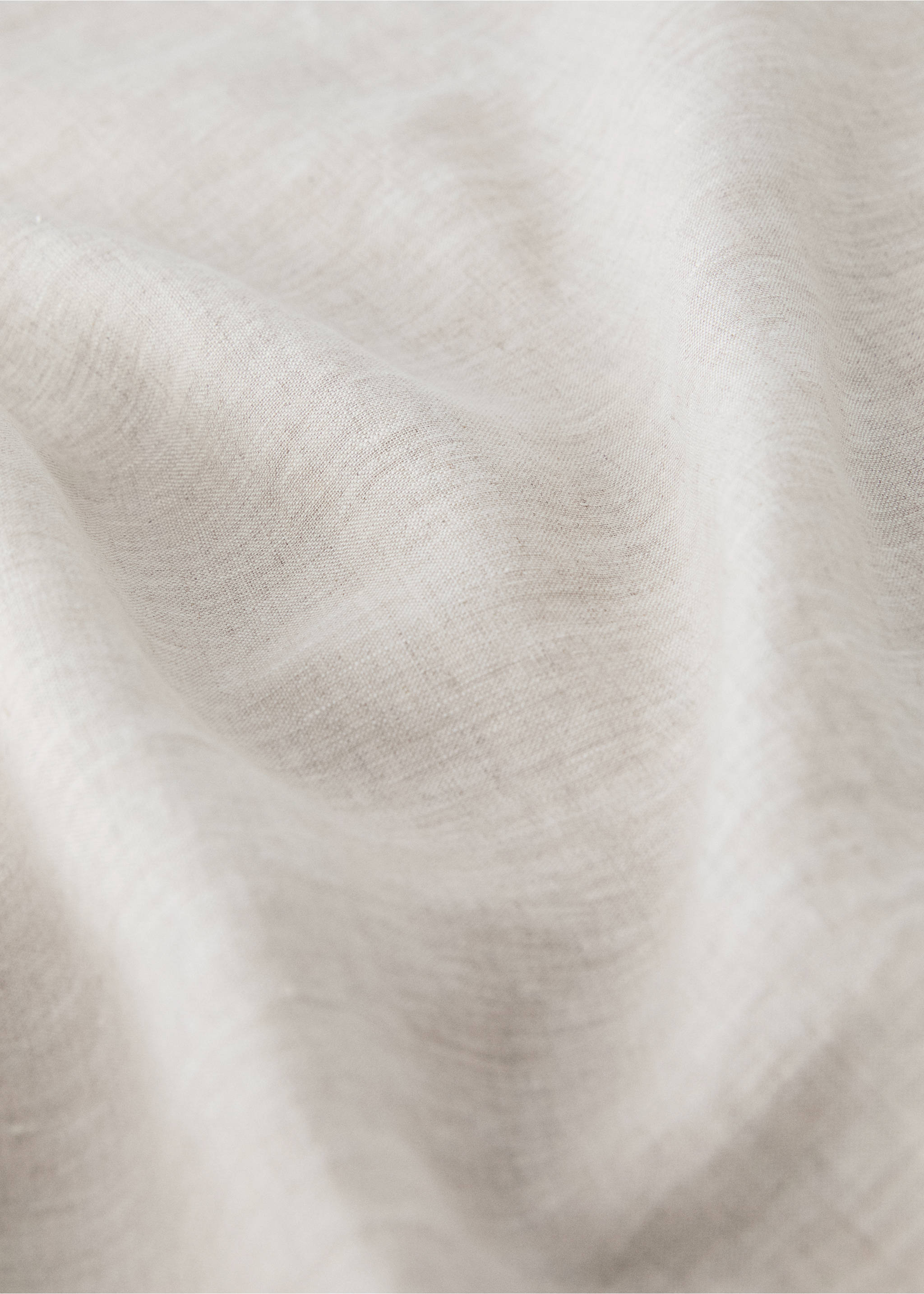 Kinder-Bettlaken aus gewaschenem Leinen mit Hohlsaum für ein 90 cm Bett - Detail des Artikels 2, Beige. Ref: 37185178-00.
