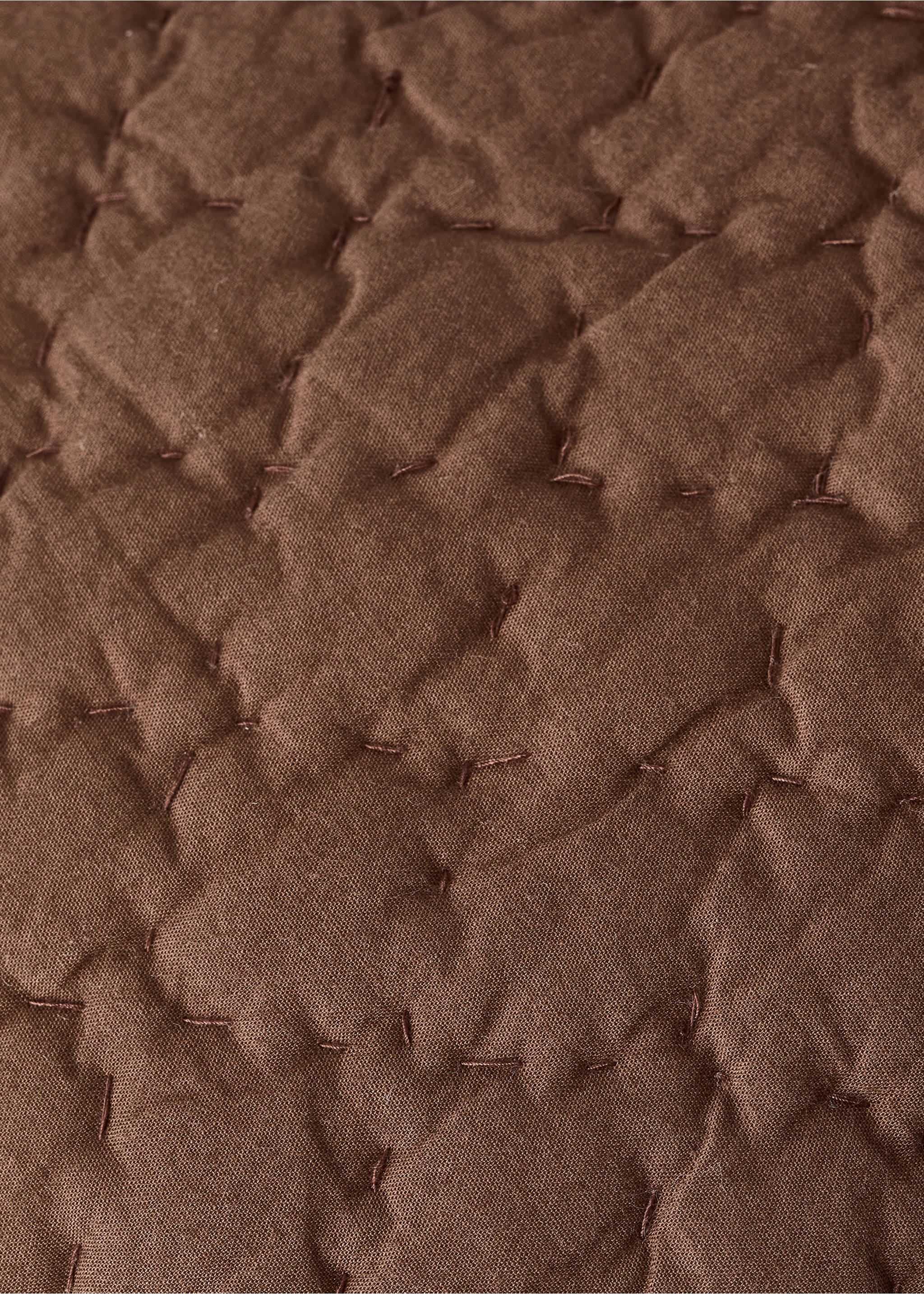 Children's hand-stitched cotton bed cushion cover, 30x40 cm - Details of the article 4, Brown. Ref: 37185802-00.