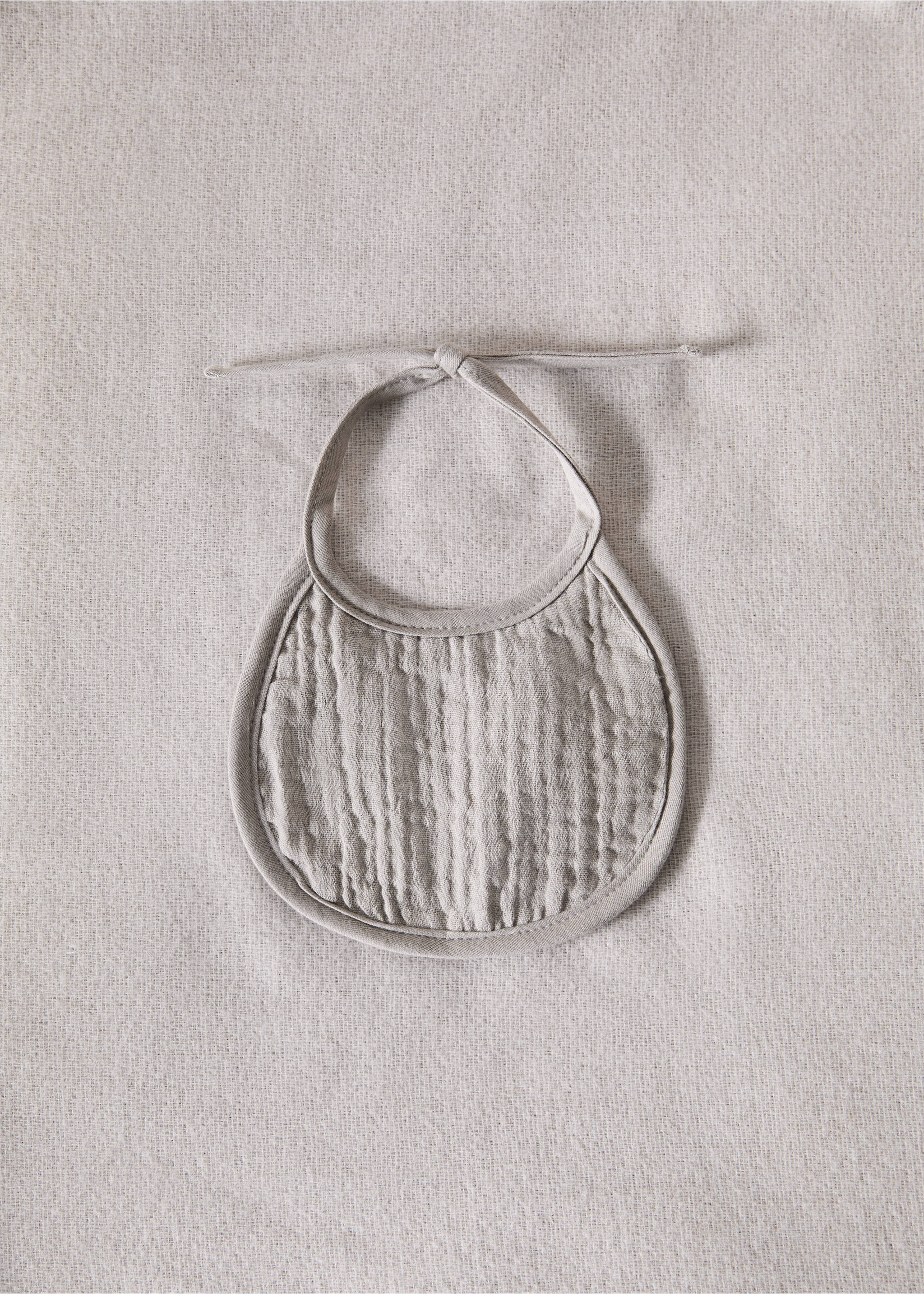 Cotton gauze bib - General plane, Medium Brown. Ref: 37191570-00.