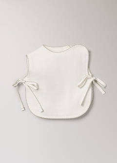 Cotton bib with decorative trim — Green 5