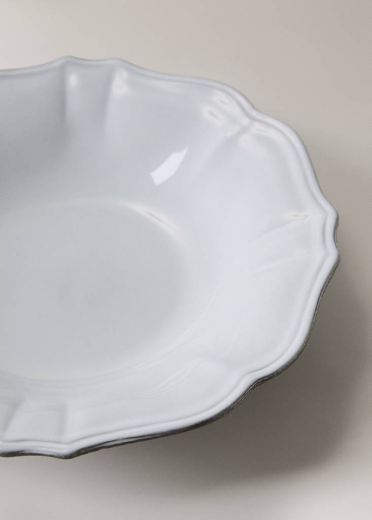 Recycled stoneware soup plate — Light/Pastel Grey