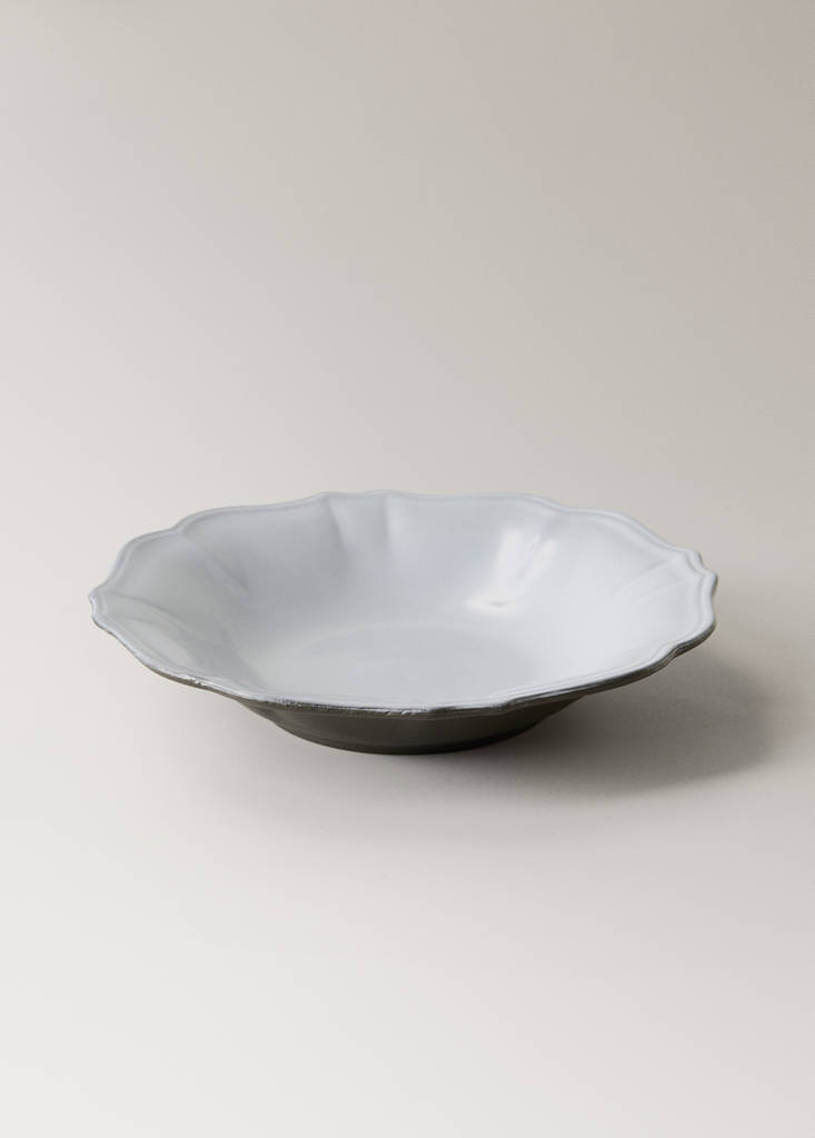 Recycled stoneware soup plate — Light/Pastel Grey