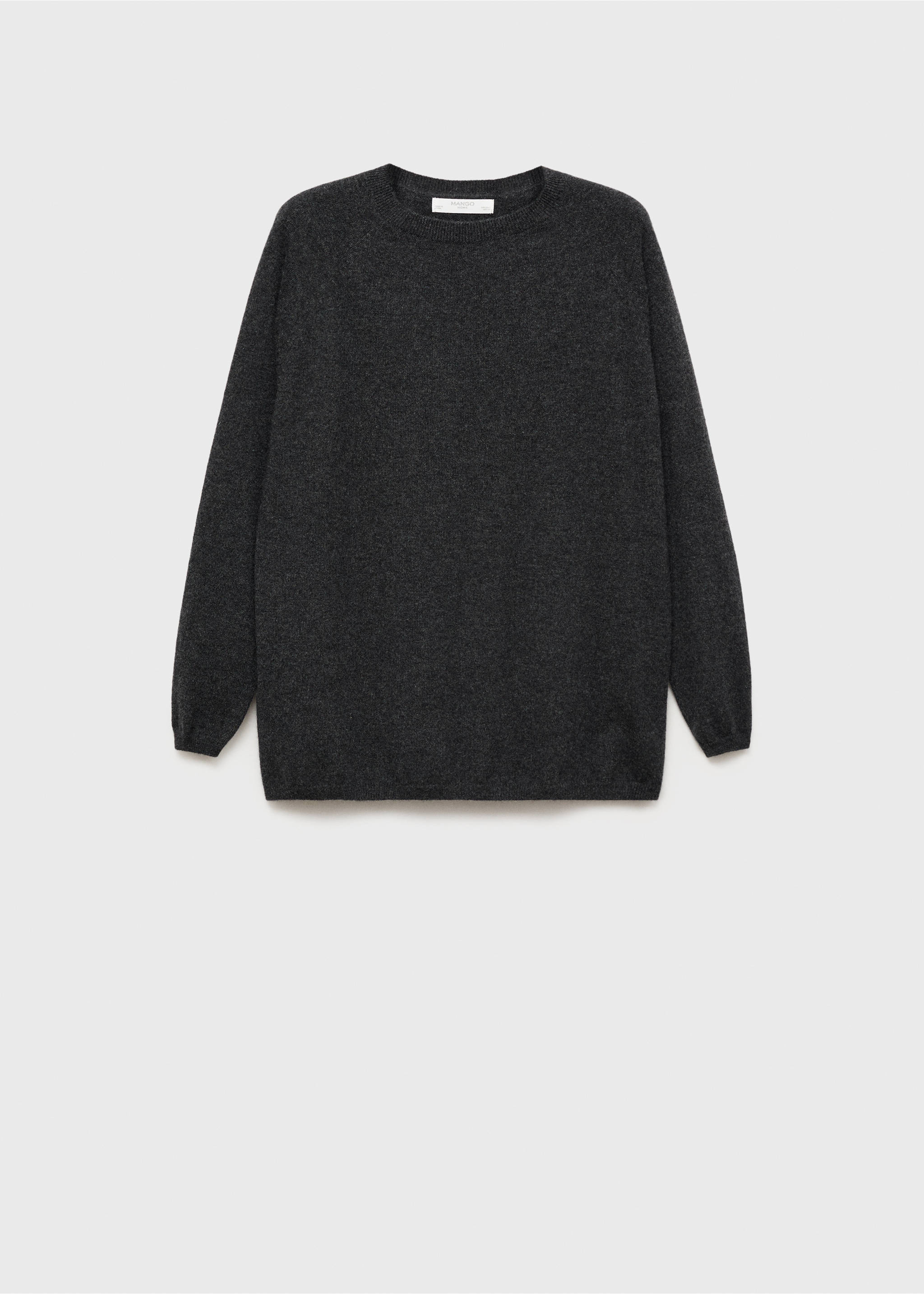 100% cashmere sweater - Article without model, Charcoal. Ref: 37193325-00.