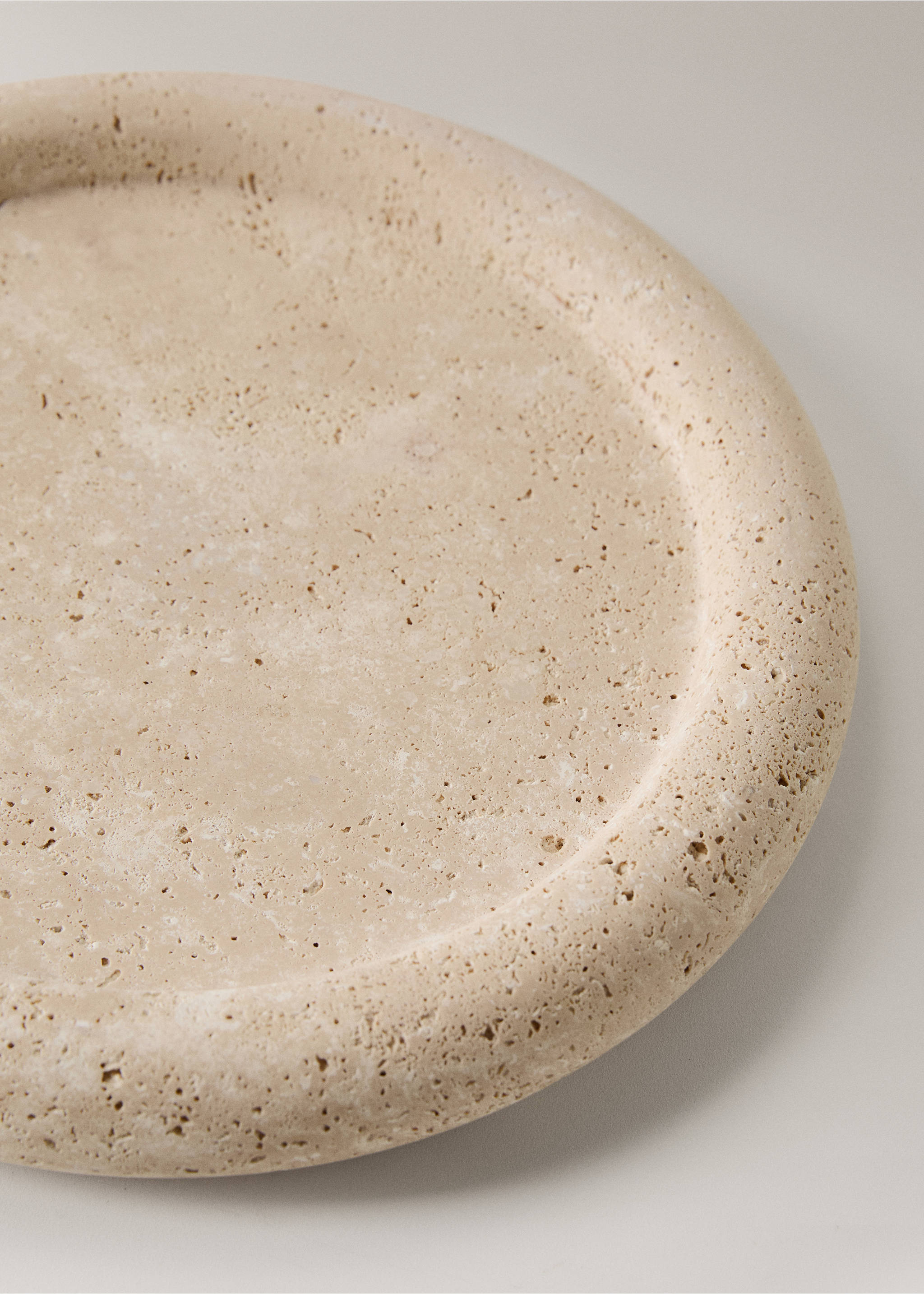 Marble bathroom tray - Details of the article 1, Ecru. Ref: 37193797-00.