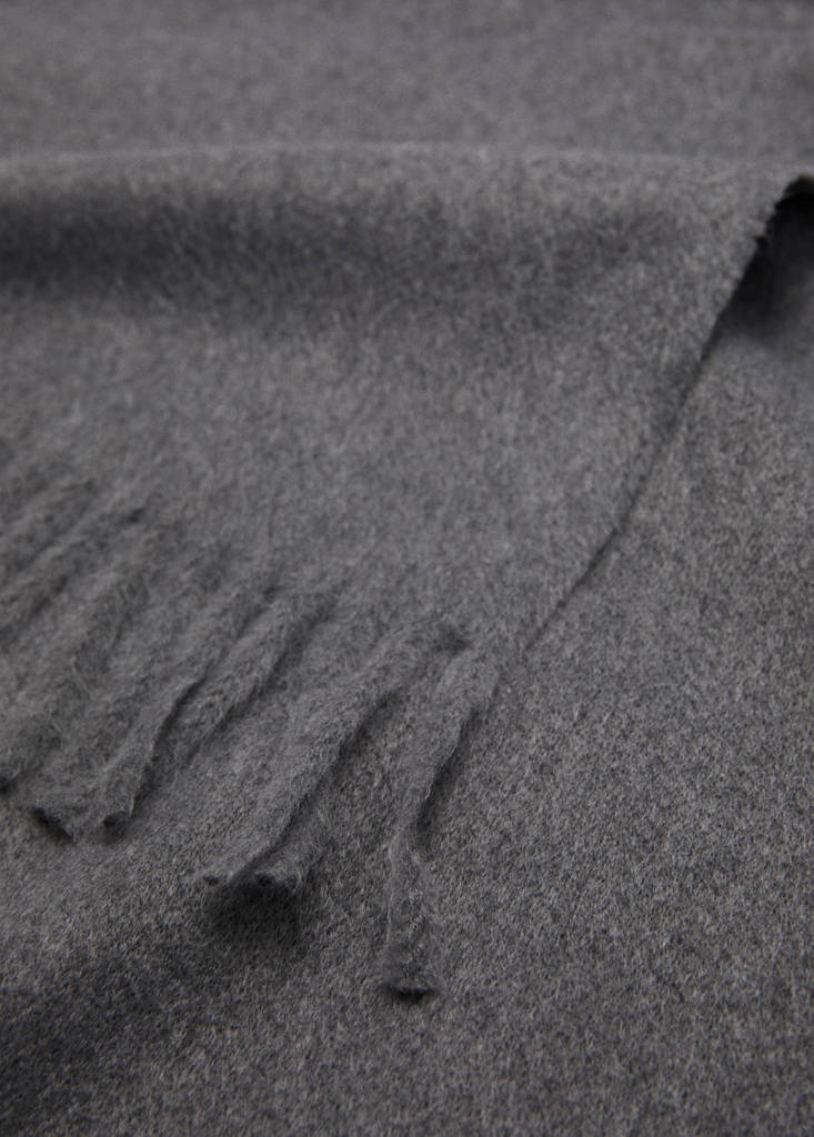 Fringed edge scarf — Dark Heather Grey