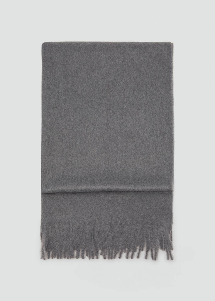 Fringed edge scarf — Dark Heather Grey