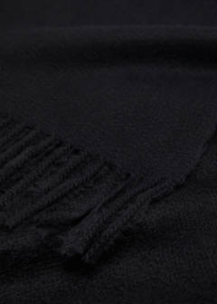 Fringed edge scarf — Black 3