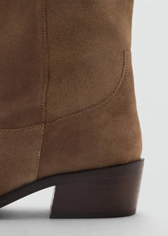 Cowboy suede boot — Medium Brown 4