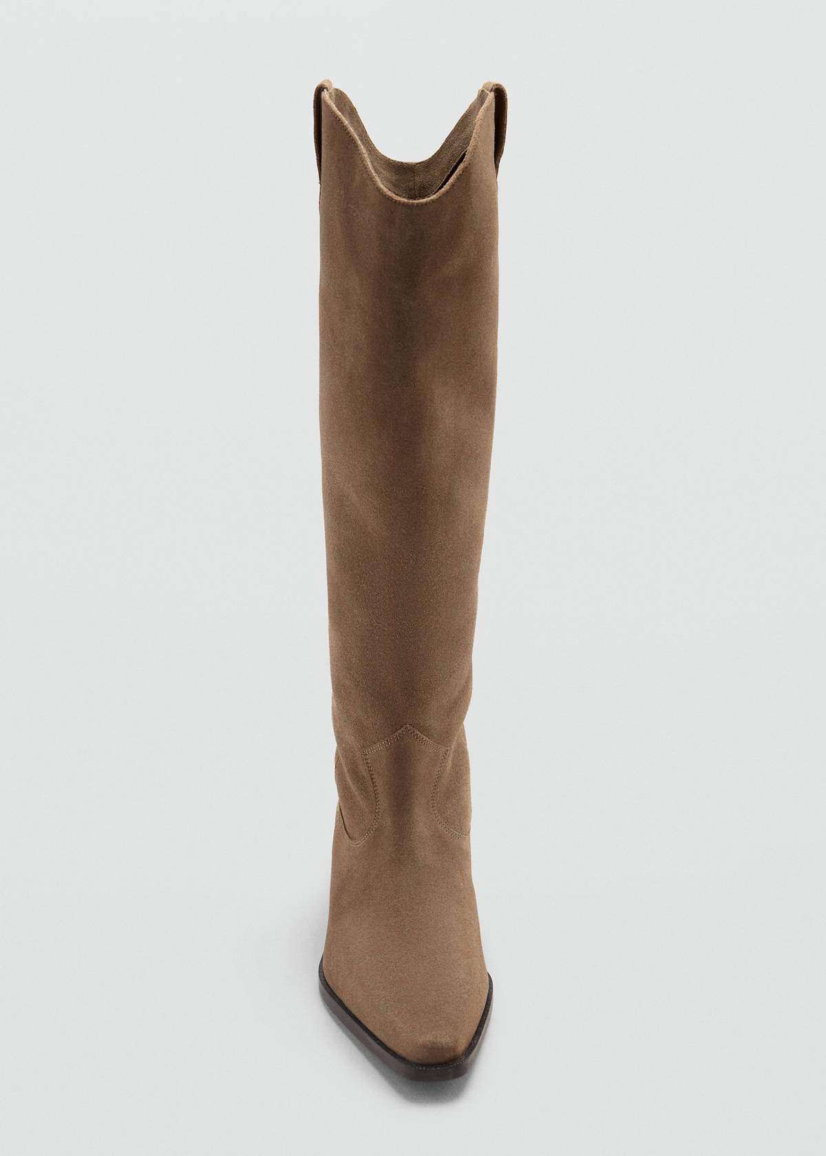 Cowboy suede boot — Medium Brown