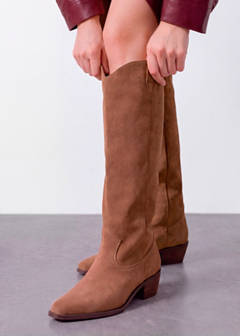 Cowboy suede boot — Medium Brown 2