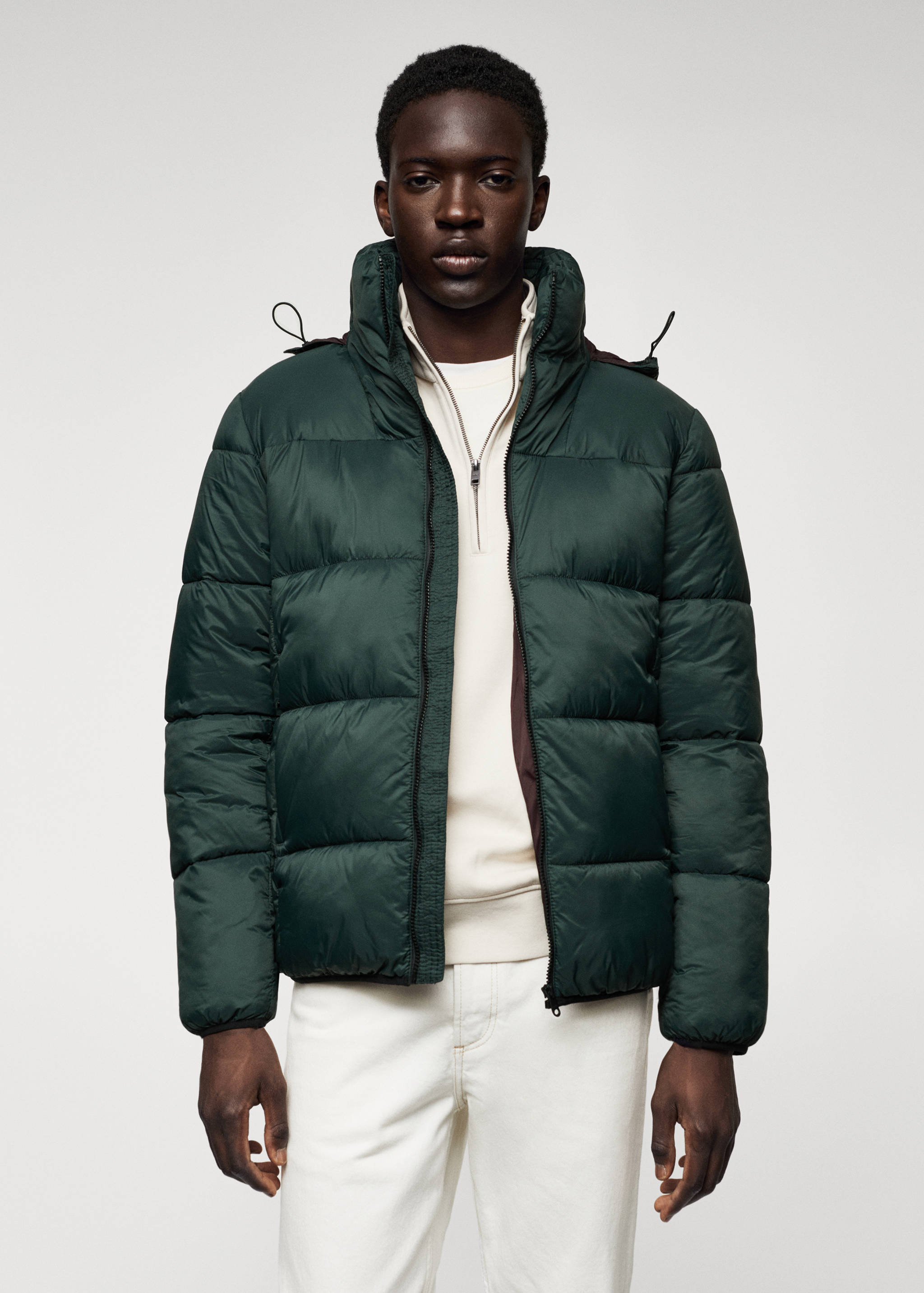 Anorak résistant à l'eau capuche - Plan moyen