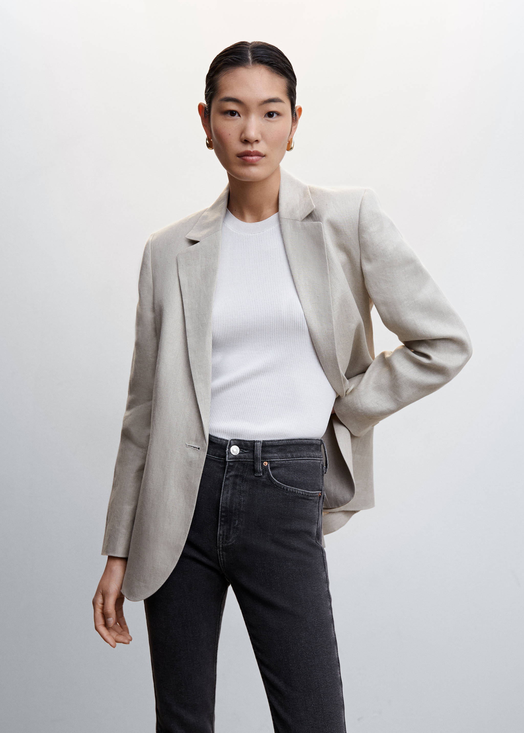 High-rise skinny jeans - Details of the article 1