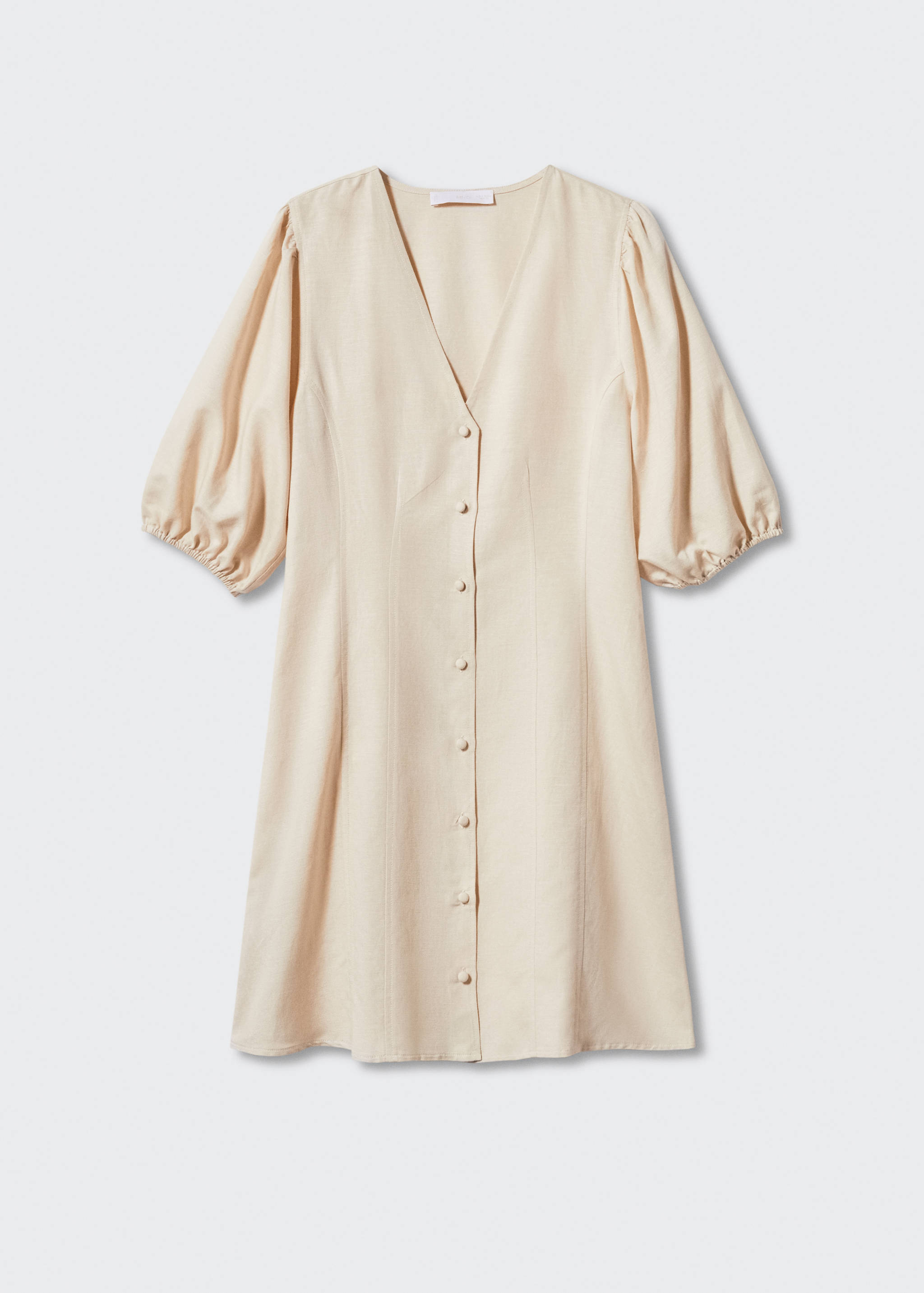 泡泡袖连衣裙 - null