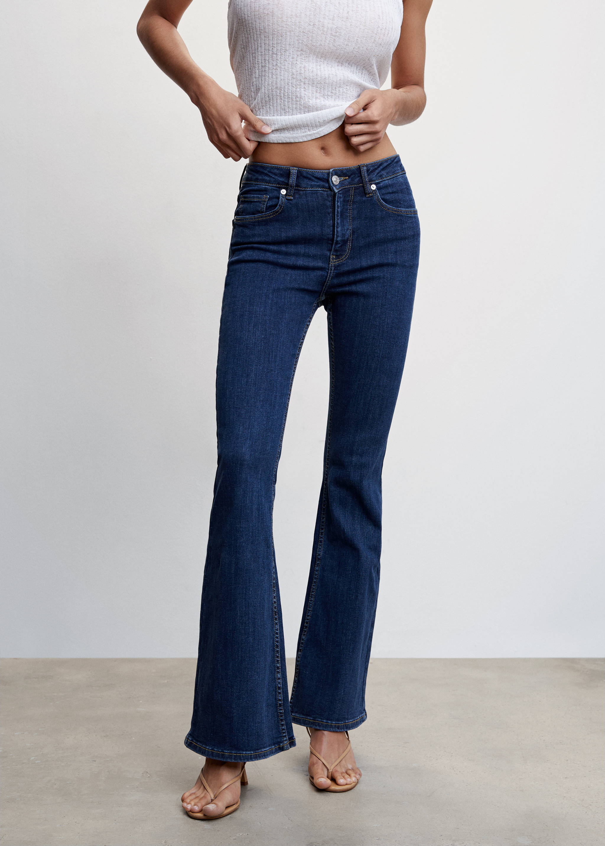 Jeans flare taille normale - Plan moyen
