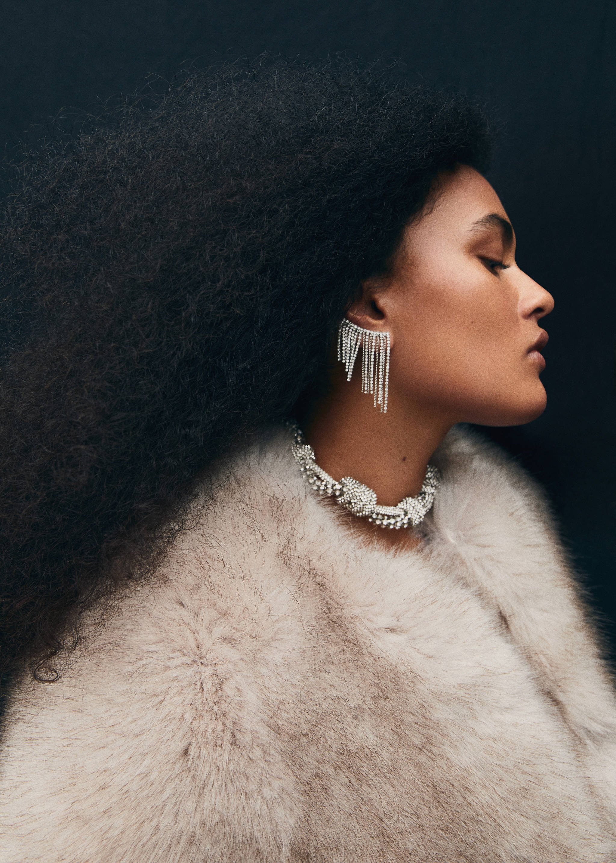 Earcuff cristales facetados - Plano general