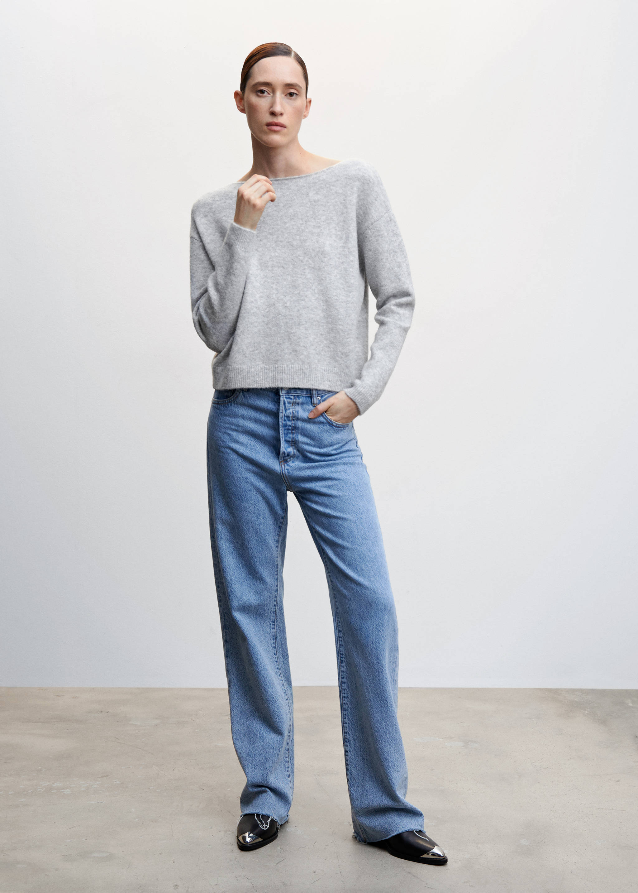 Pull maille col bateau  - Plan général