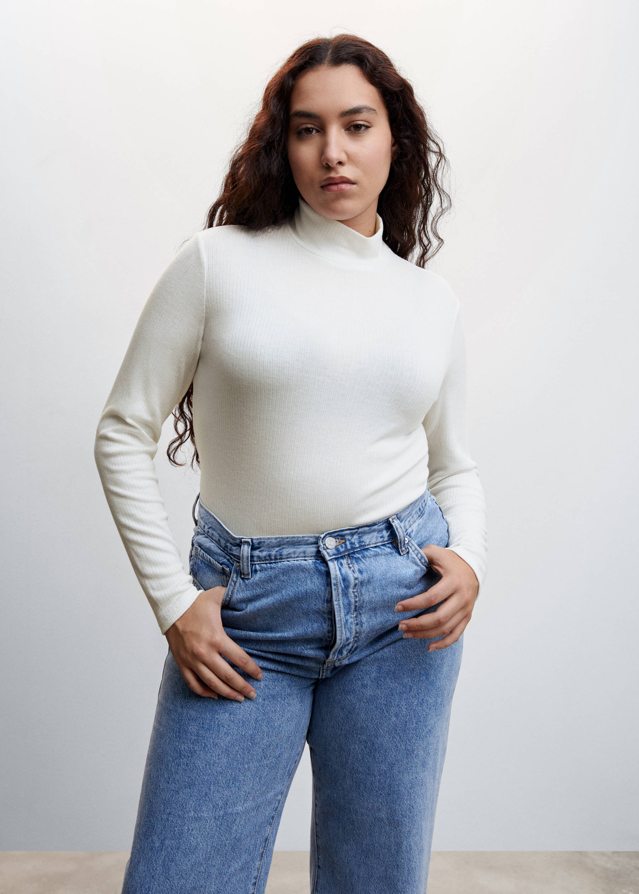 T-shirt côtelé manches longues - Détail de l'article 4