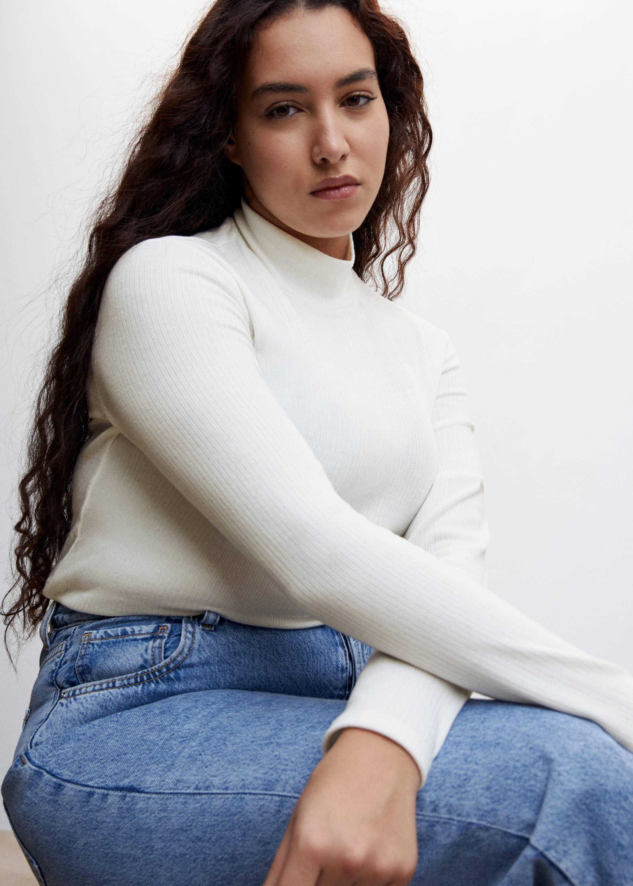 T-shirt côtelé manches longues - Détail de l'article 5