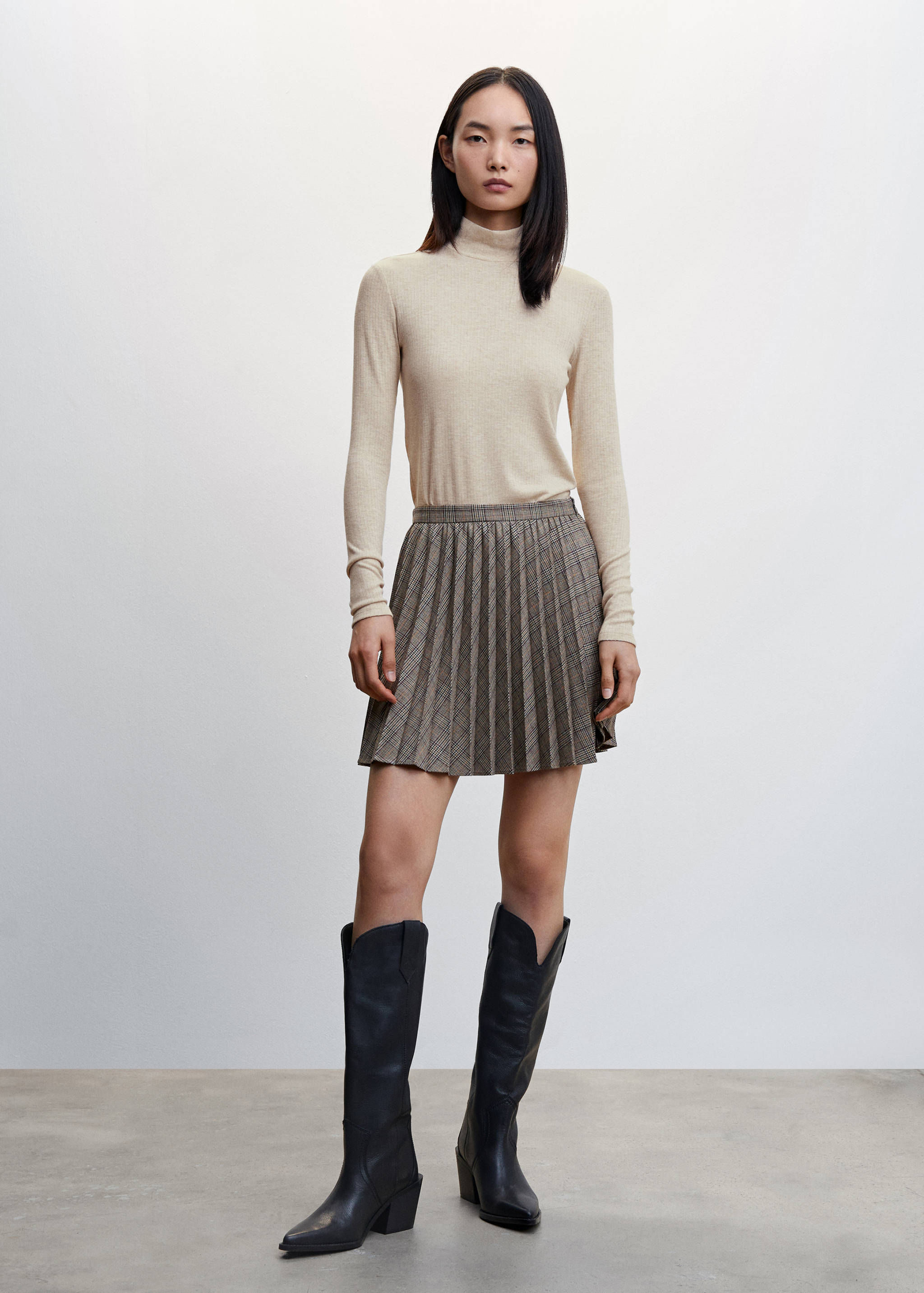 T-shirt côtelé manches longues - Plan général