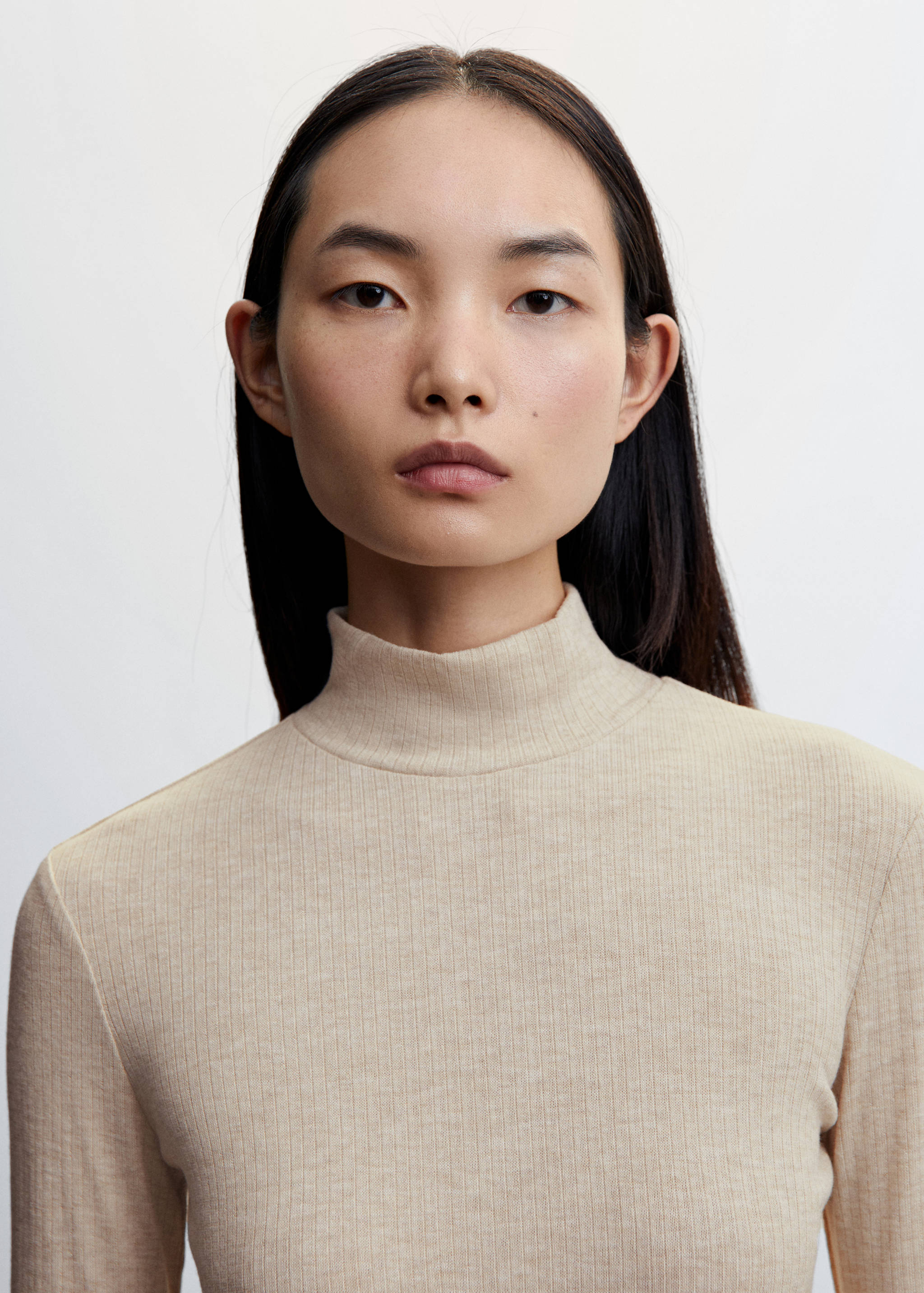 T-shirt côtelé manches longues - Détail de l'article 1