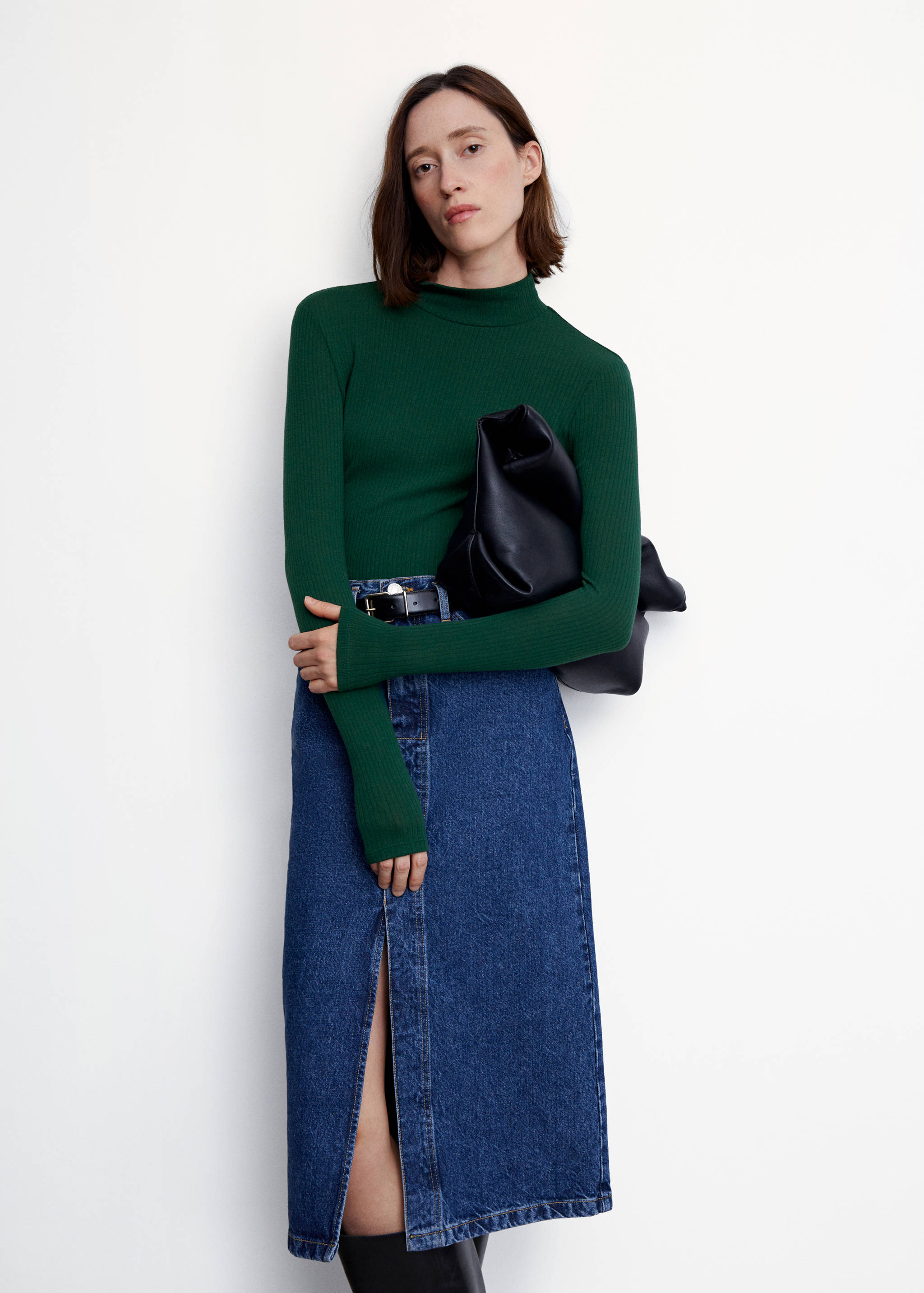 T-shirt côtelé manches longues - Détail de l'article 1