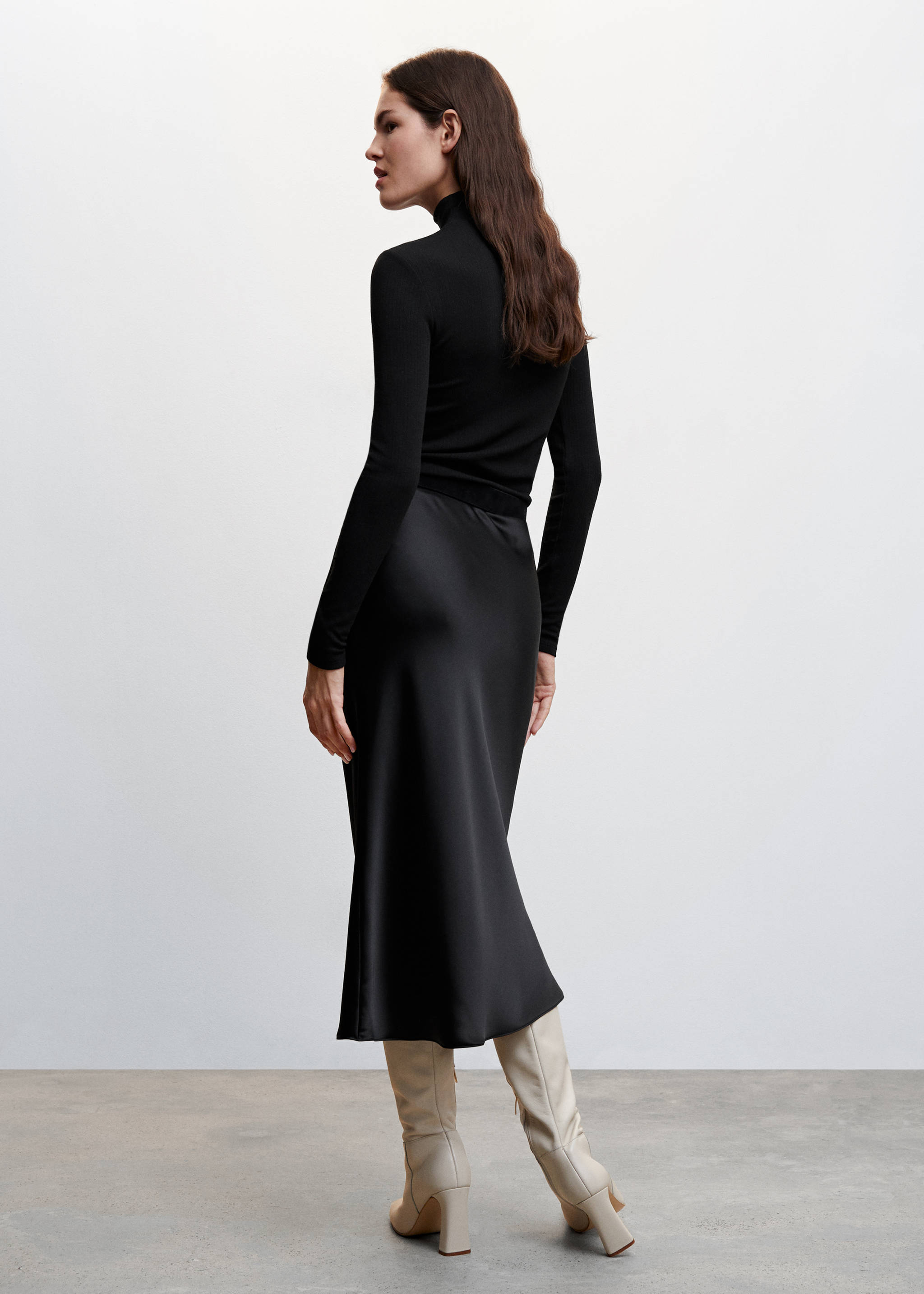 T-shirt côtelé manches longues - Verso de l’article