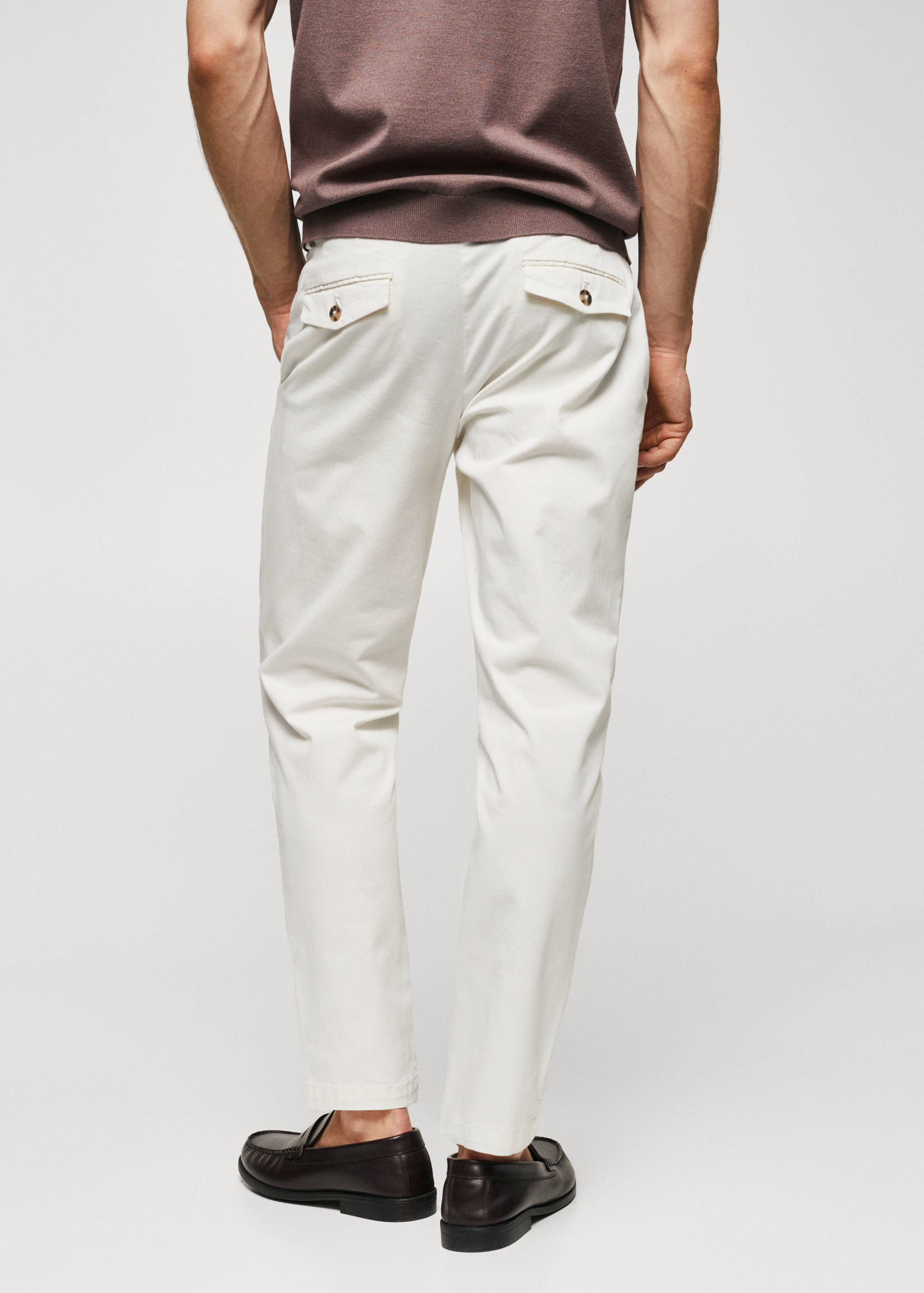 Cotton tapered crop trousers - Reverse of the article