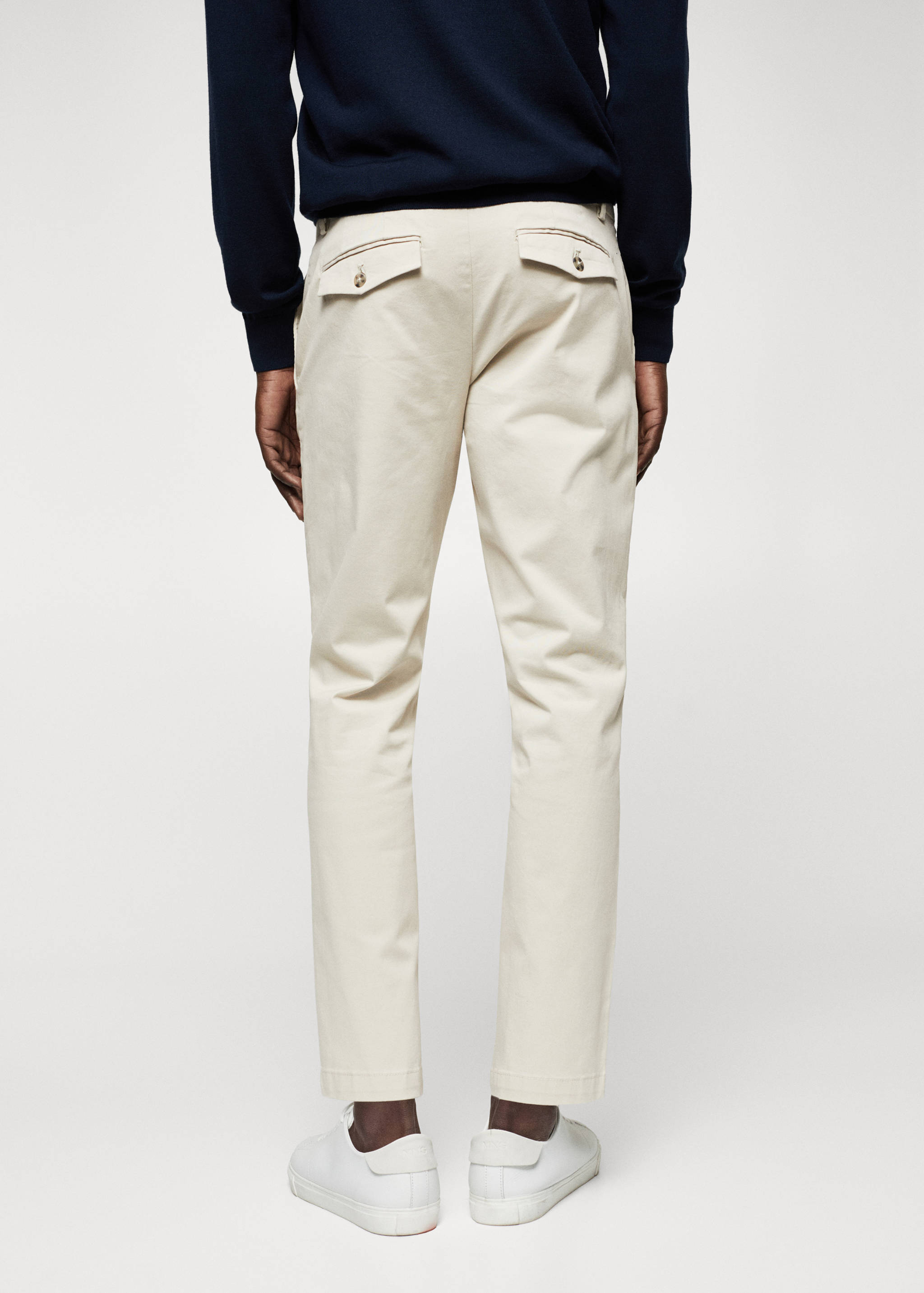 Cotton tapered crop trousers - Reverse of the article