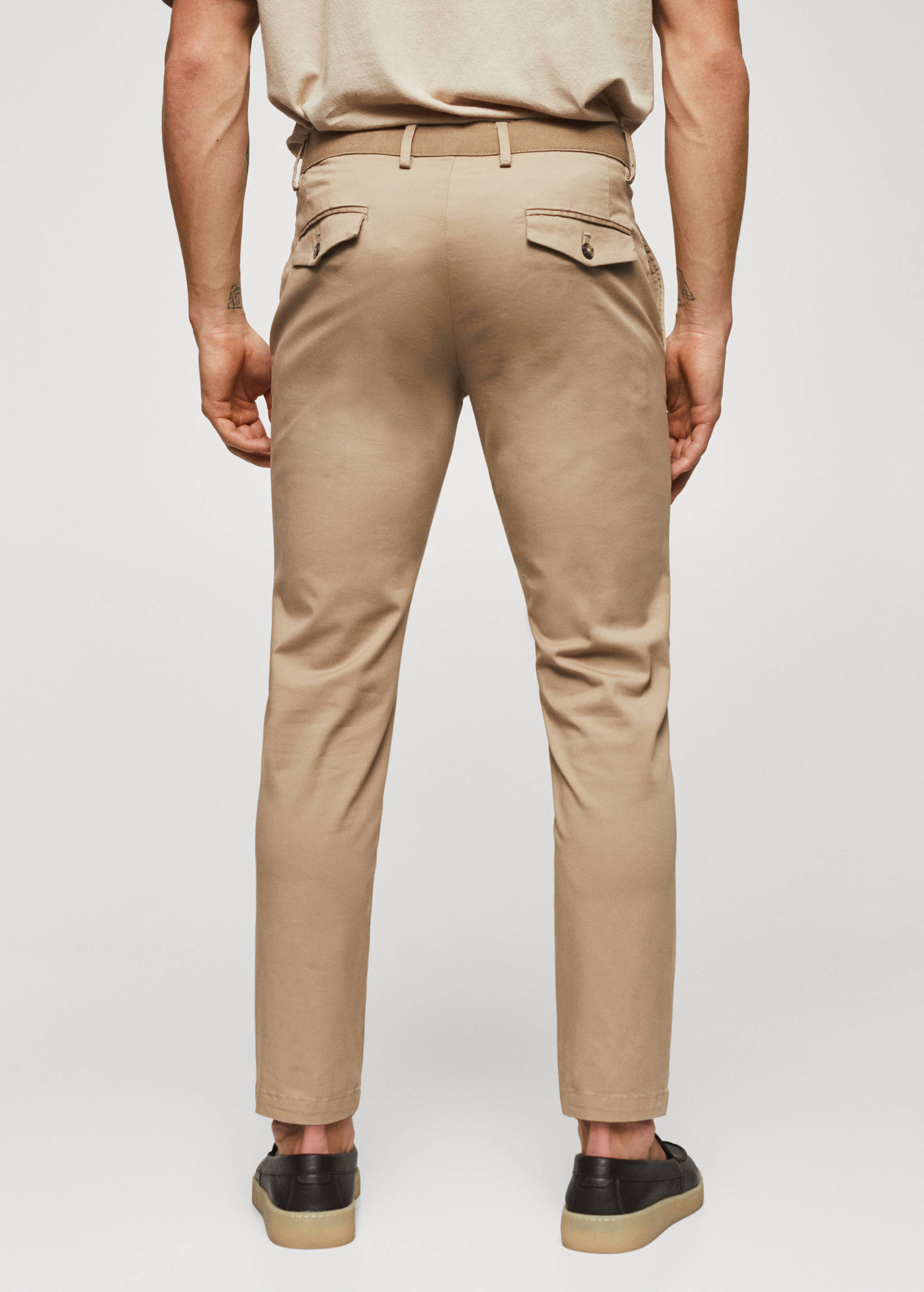 Cotton tapered crop trousers - Reverse of the article