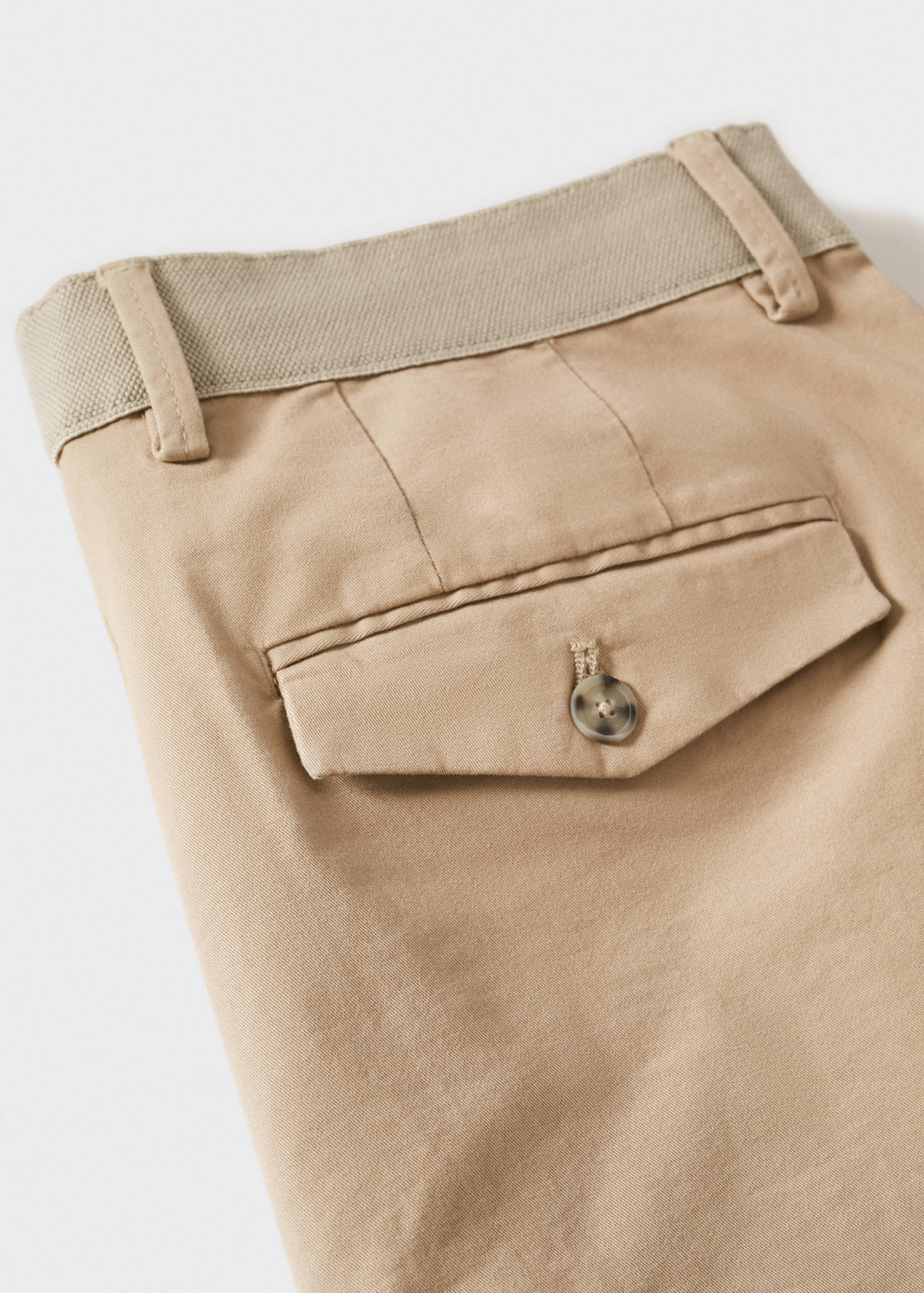 Cotton tapered crop trousers - Details of the article 8