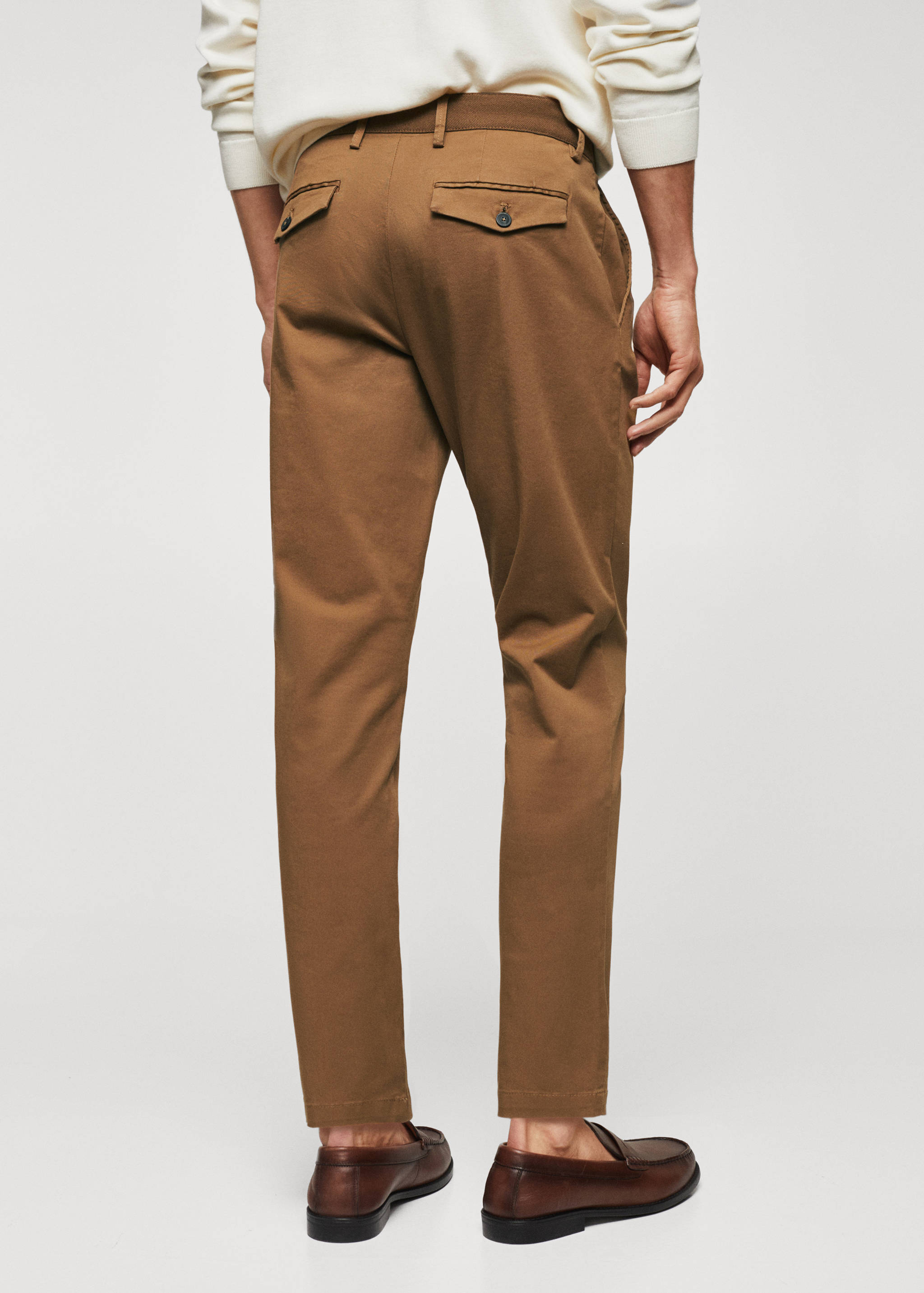 Cotton tapered crop trousers - Reverse of the article