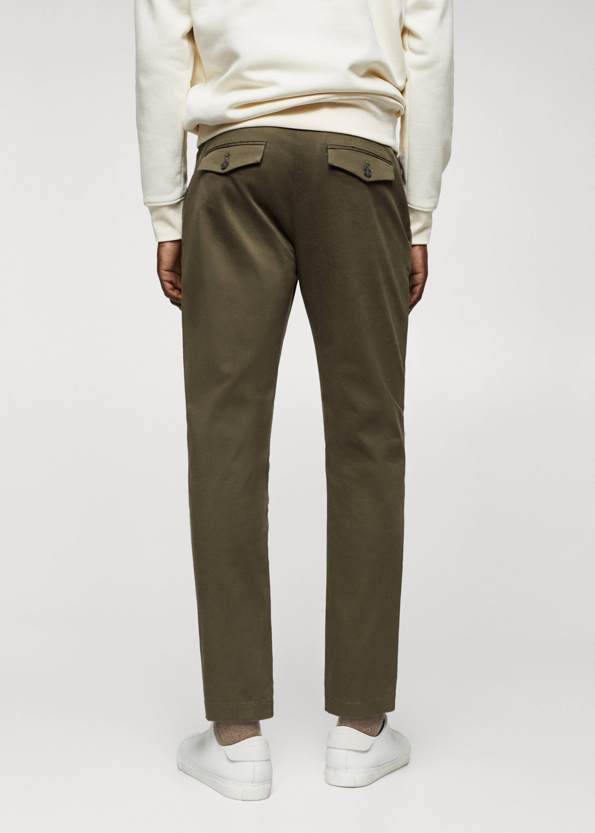 Cotton tapered crop trousers - Reverse of the article