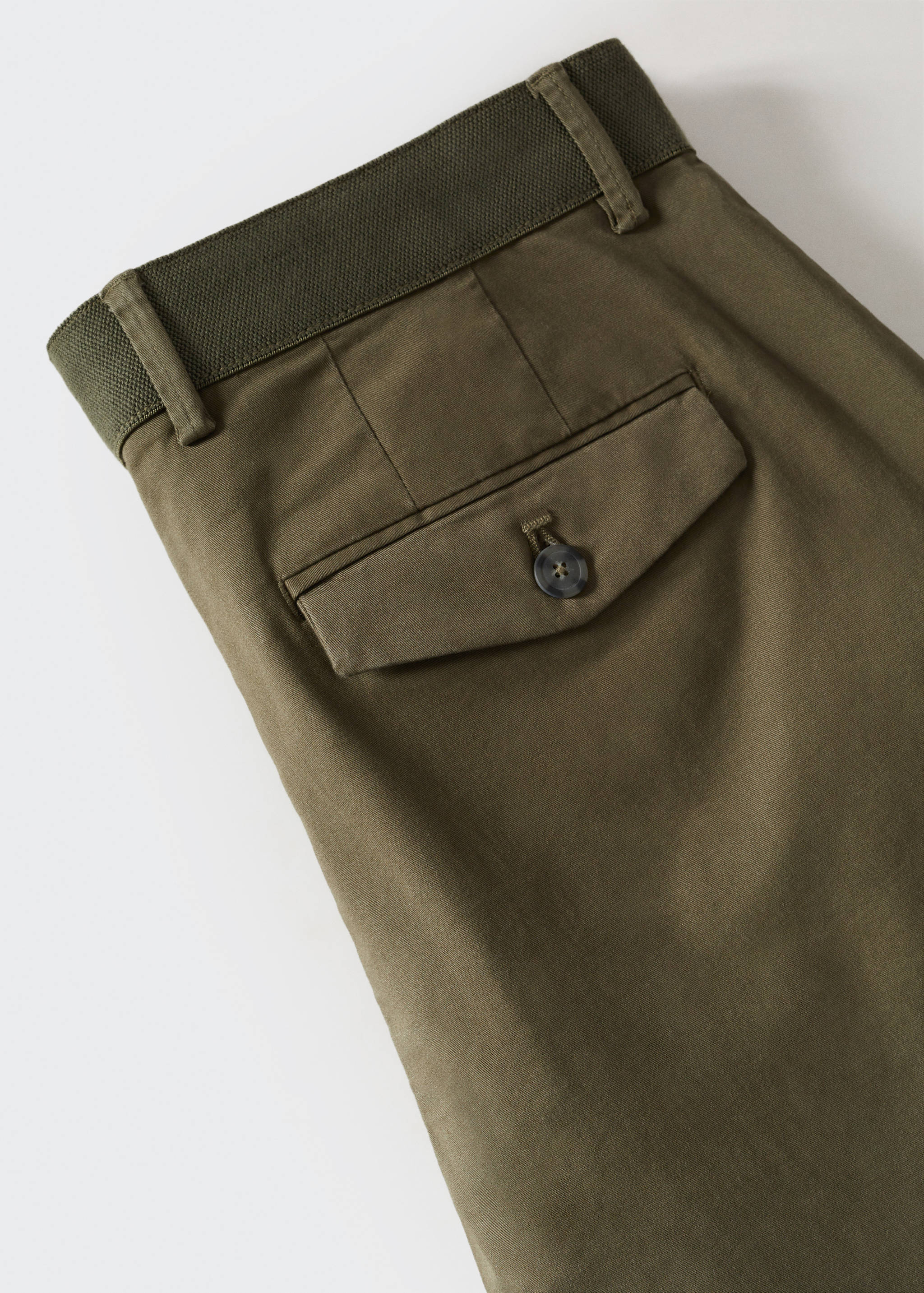 Cotton tapered crop trousers - Details of the article 8