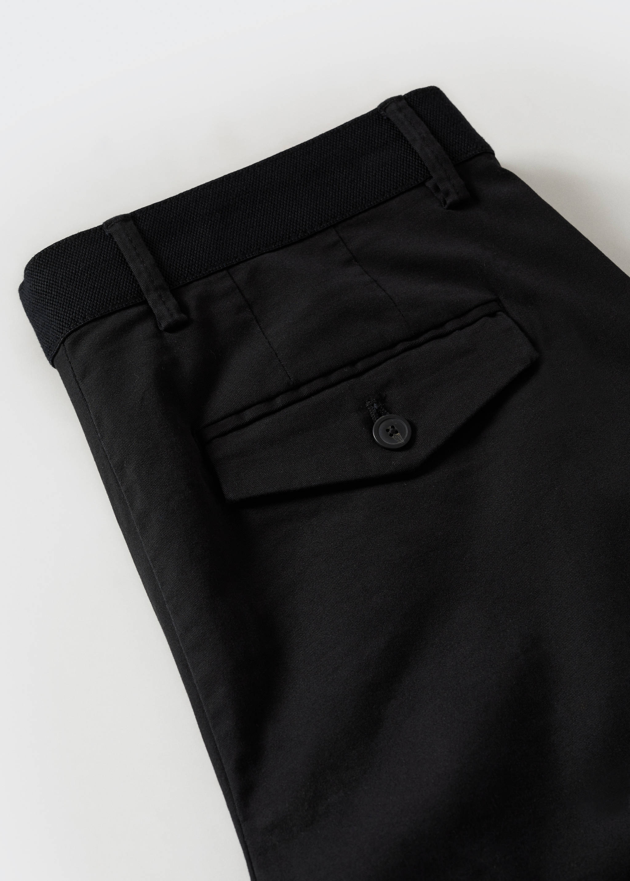 Cotton tapered crop trousers - Details of the article 8