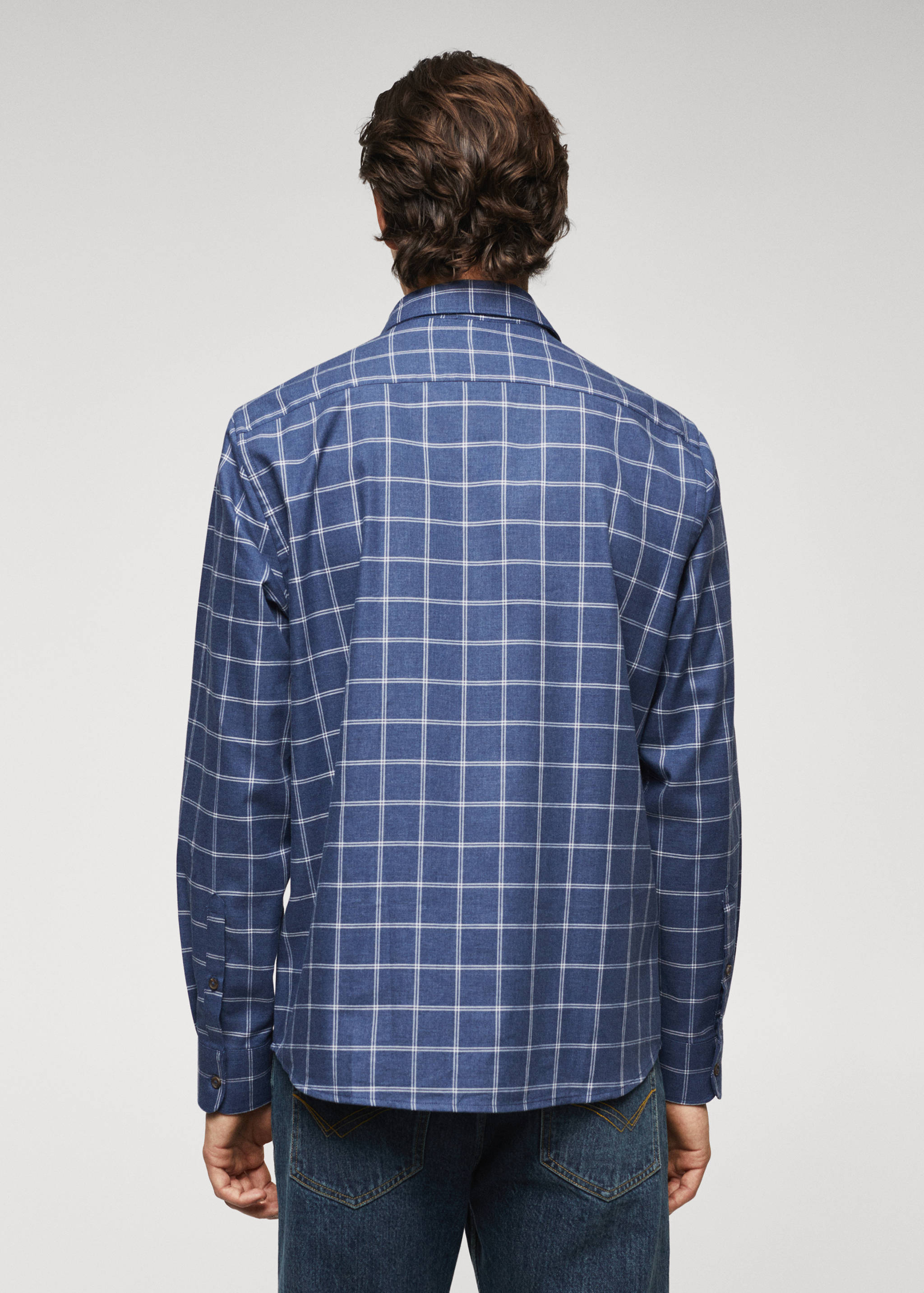 Slim-fit windowpane-check shirt - Reverse of the article