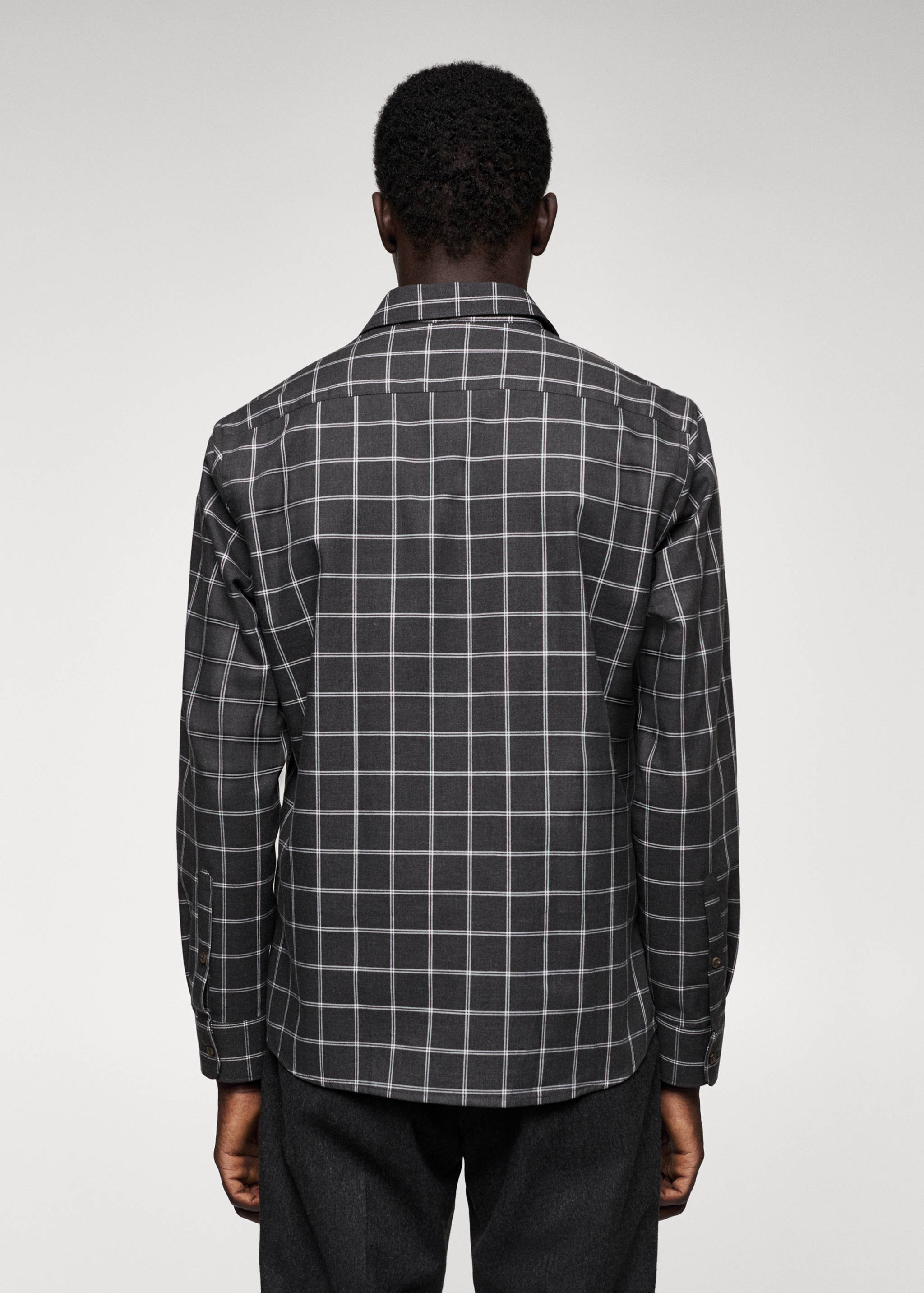 Slim-fit windowpane-check shirt - Reverse of the article