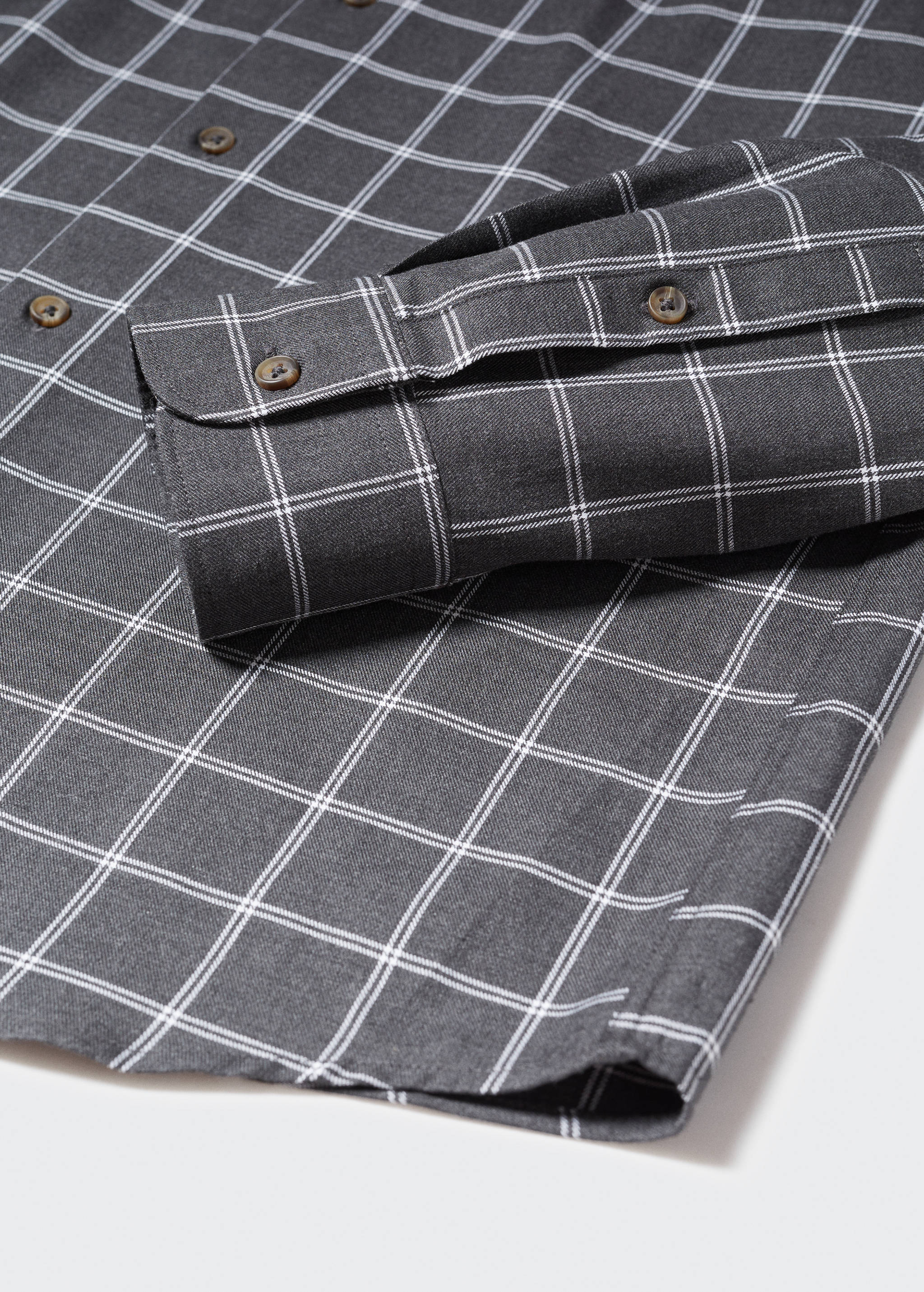 Slim-fit windowpane-check shirt - Details of the article 8