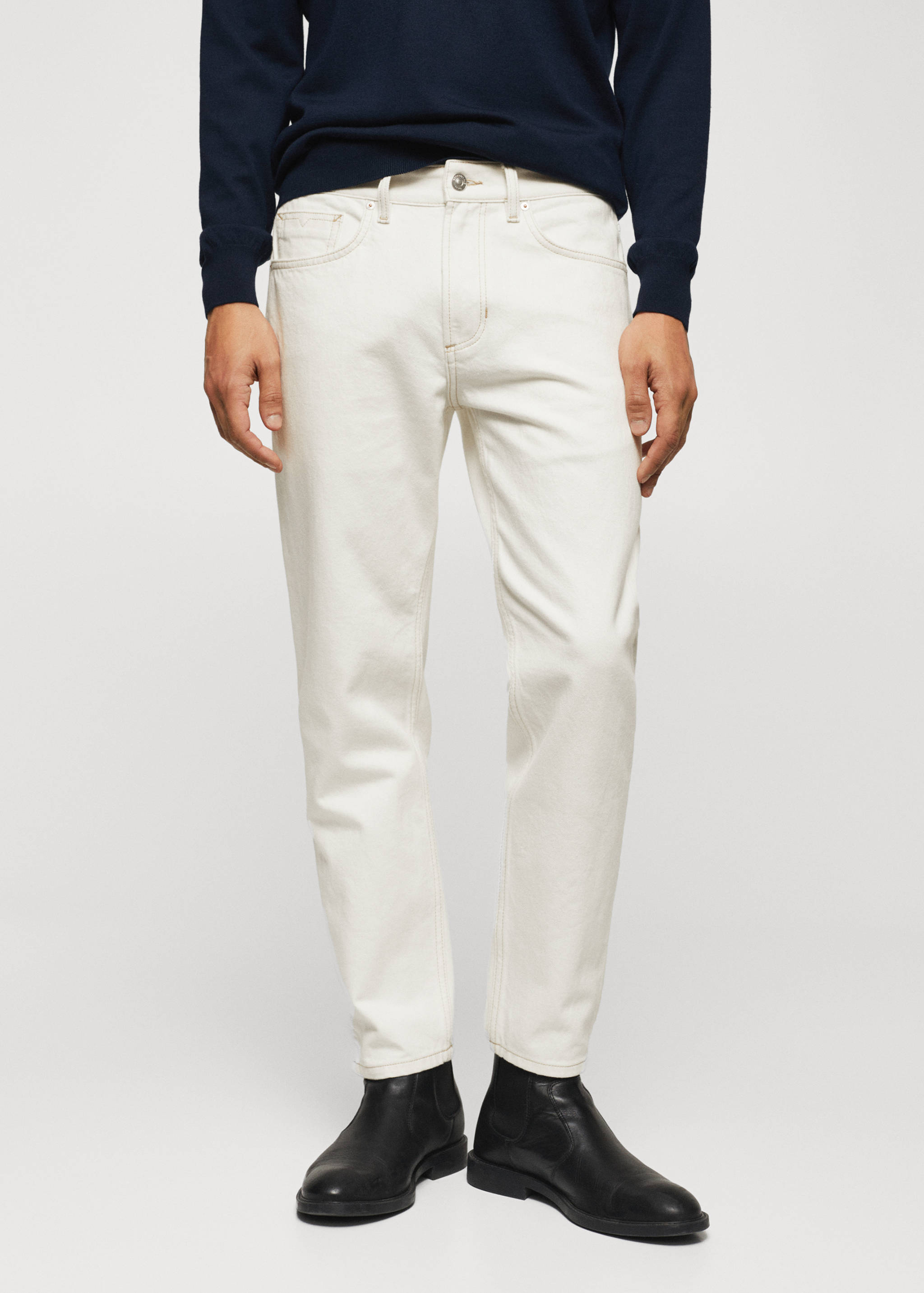 Ben tapered cropped jeans - Medium plane