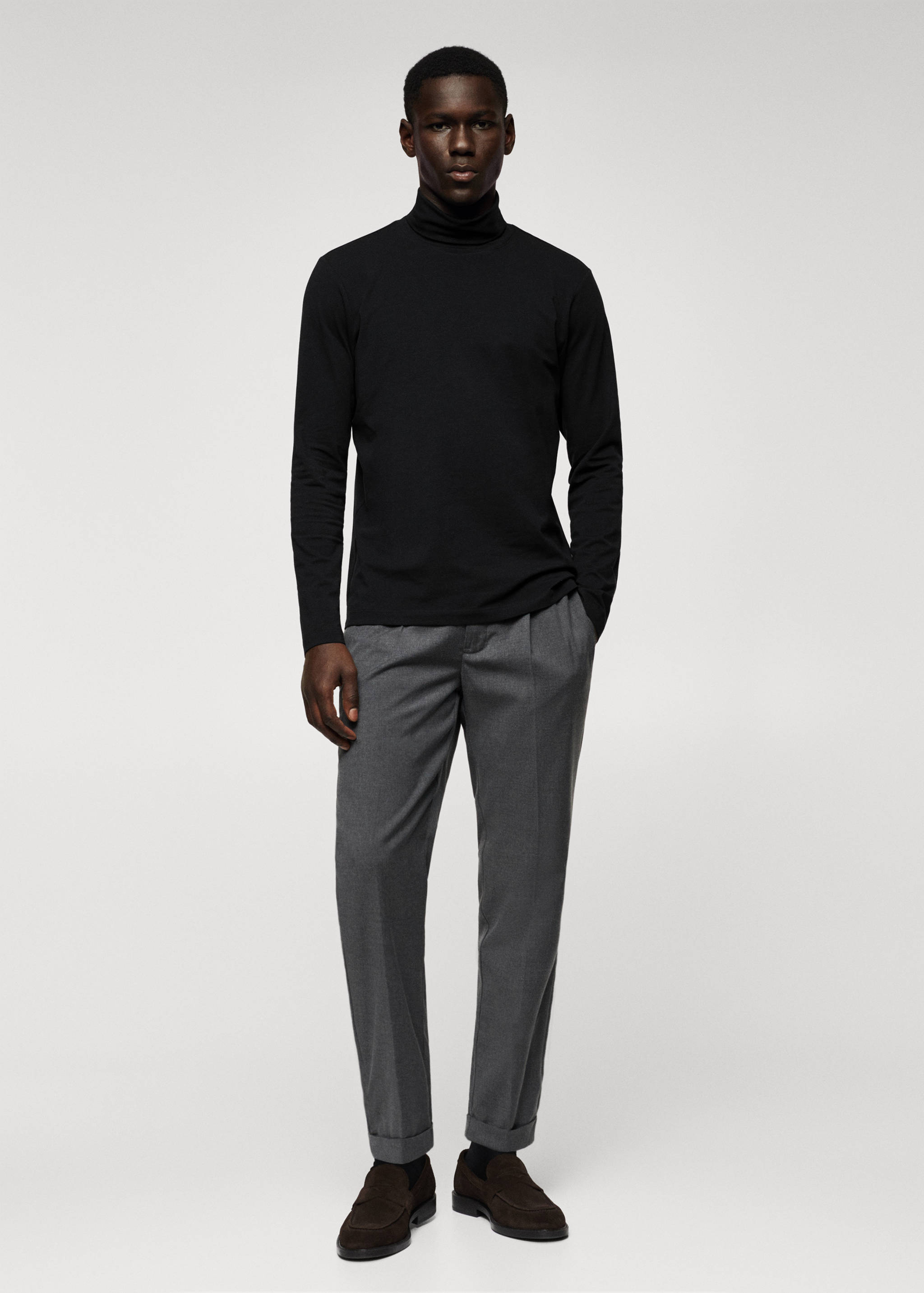 T-shirt manches longues col roulé - Plan général