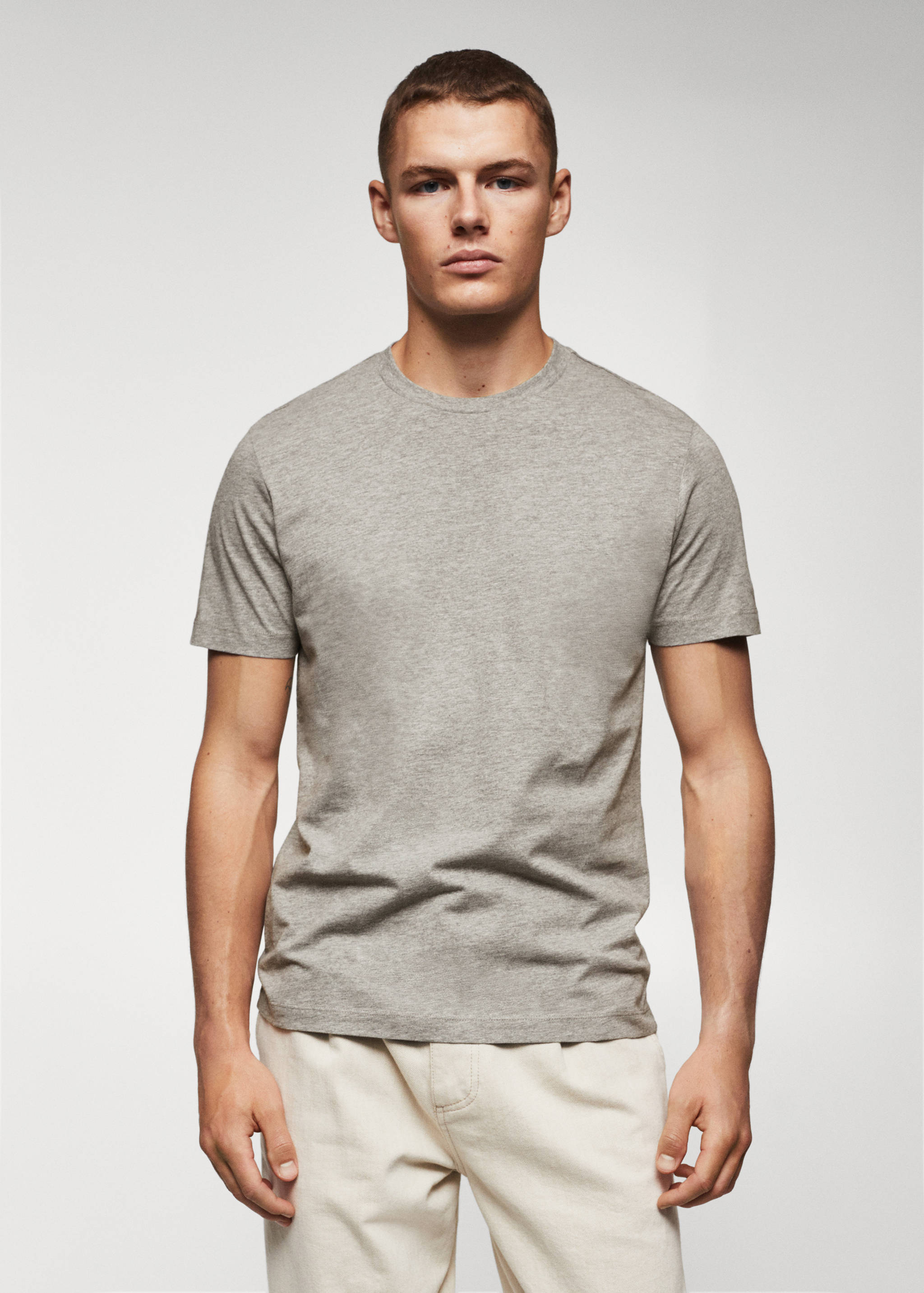 Basic lightweight cotton t-shirt - Medium plane