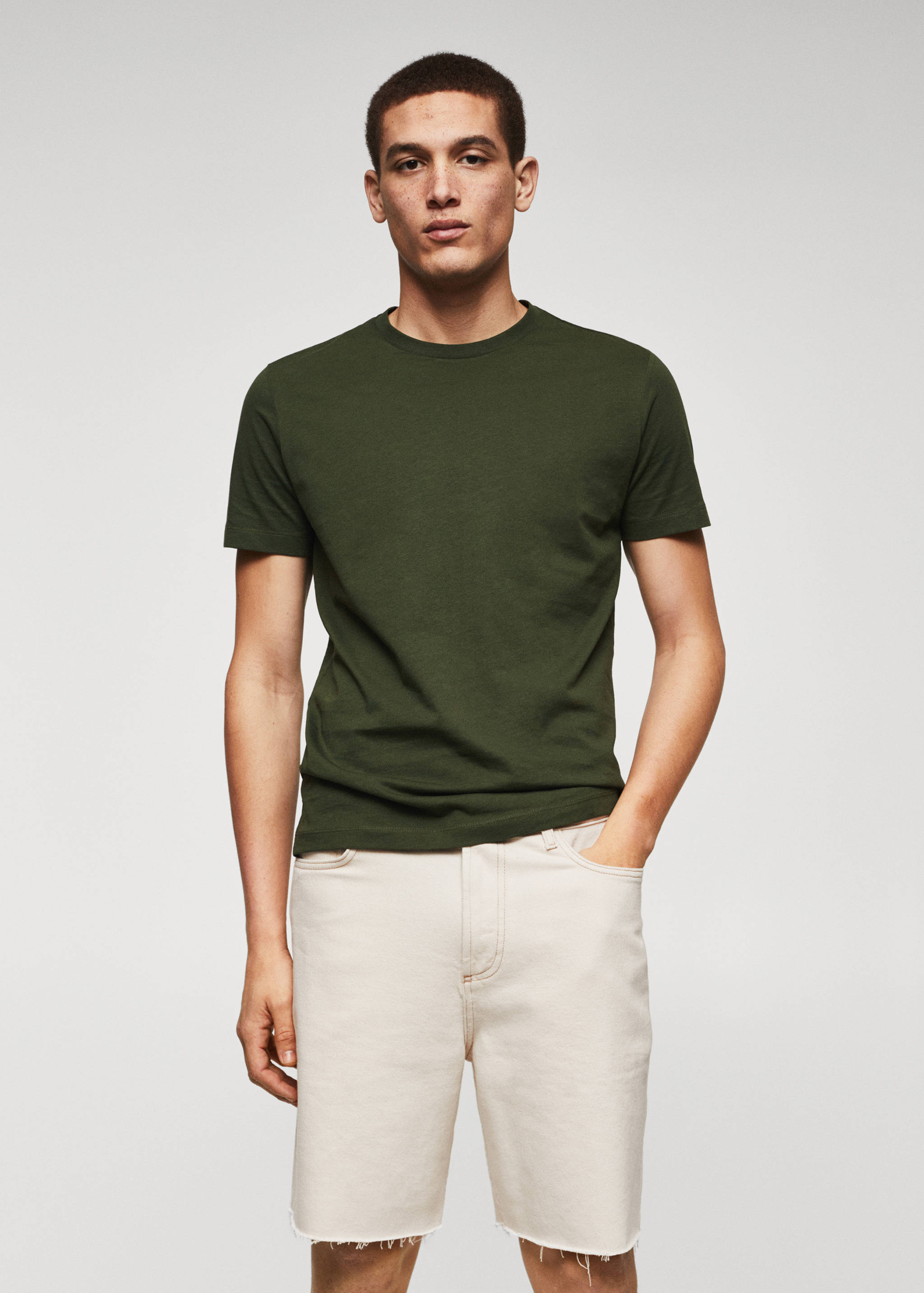 Basic lightweight cotton t-shirt - Medium plane