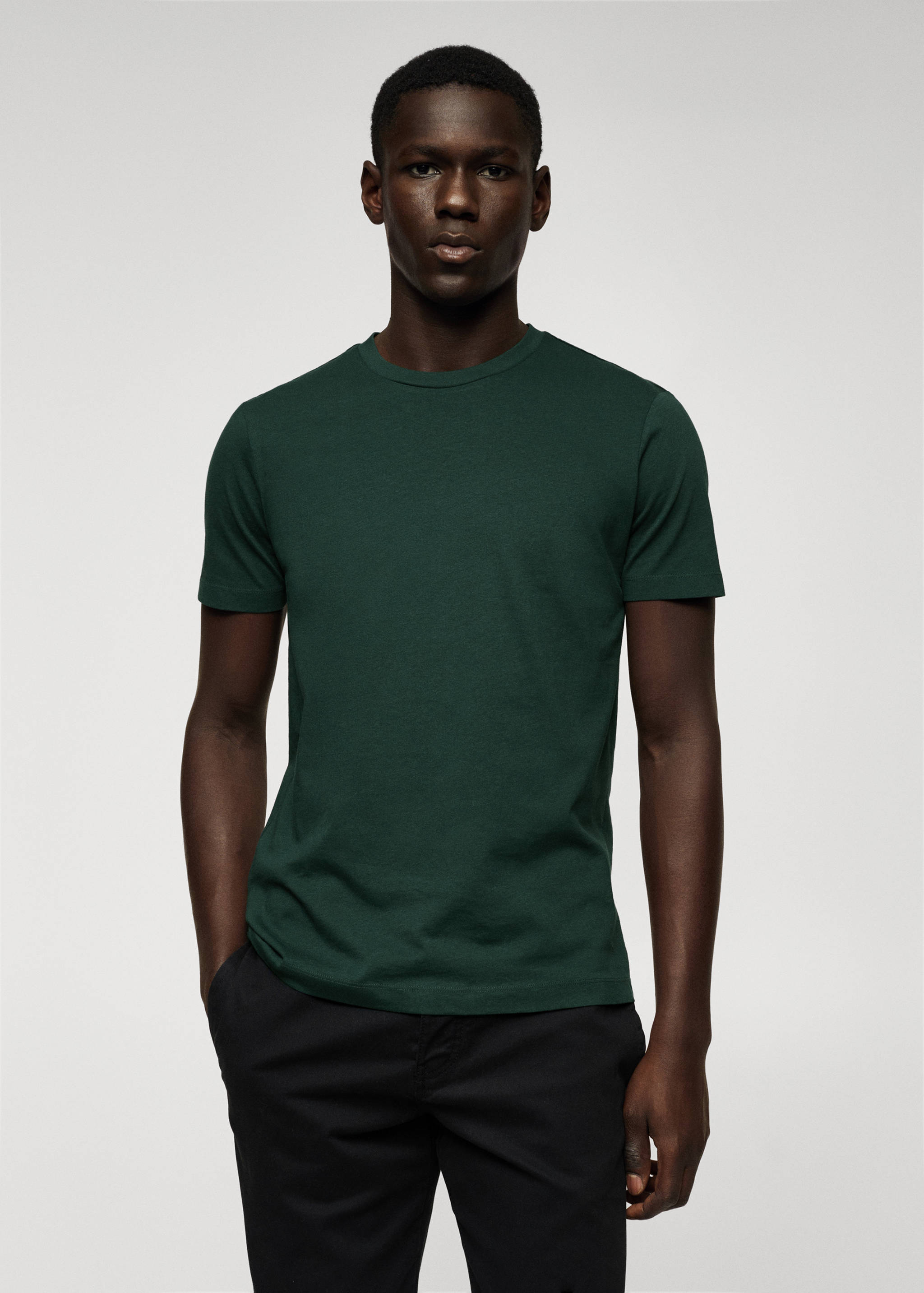Basic lightweight cotton t-shirt - Medium plane