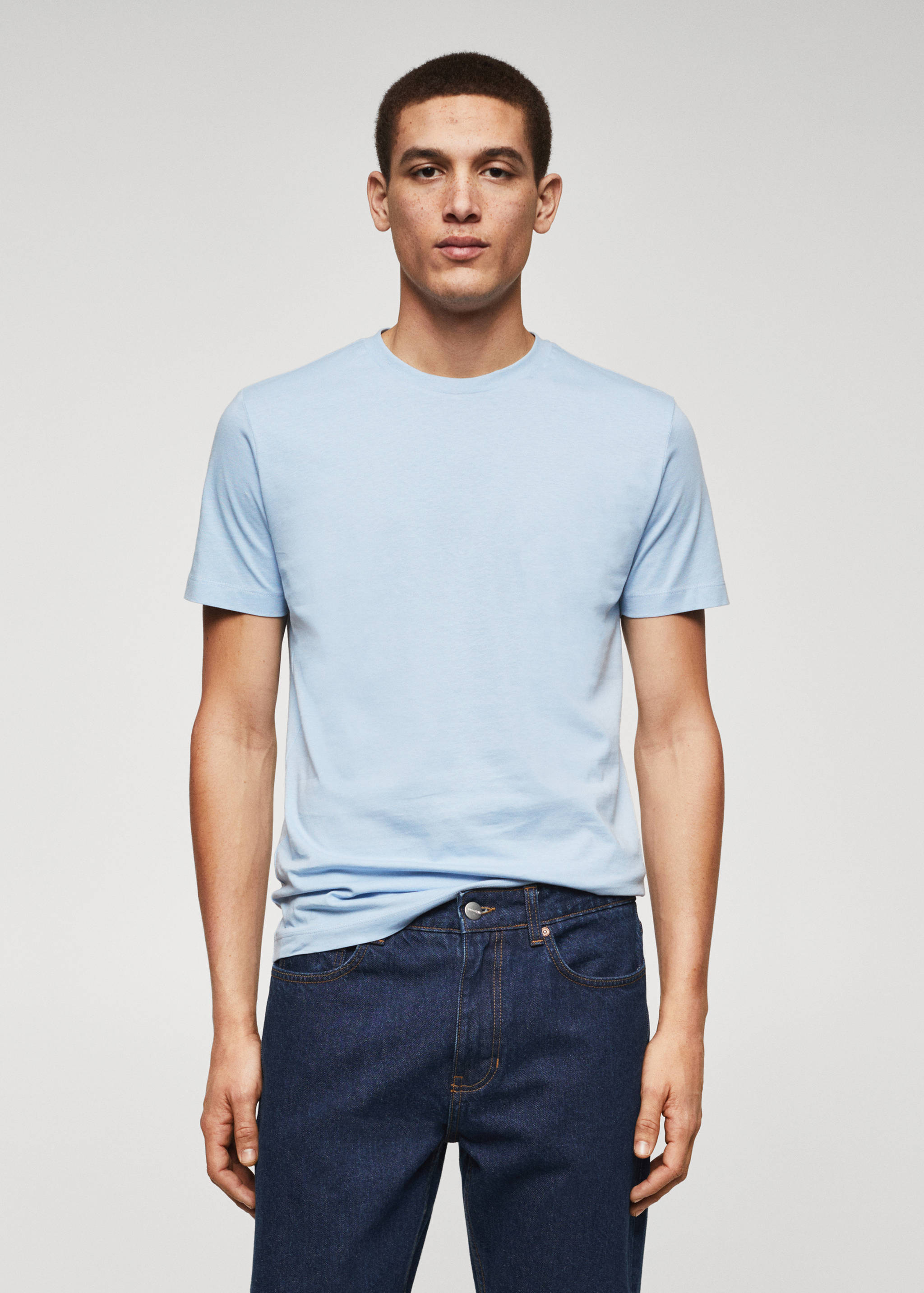 Basic lightweight cotton t-shirt - Medium plane