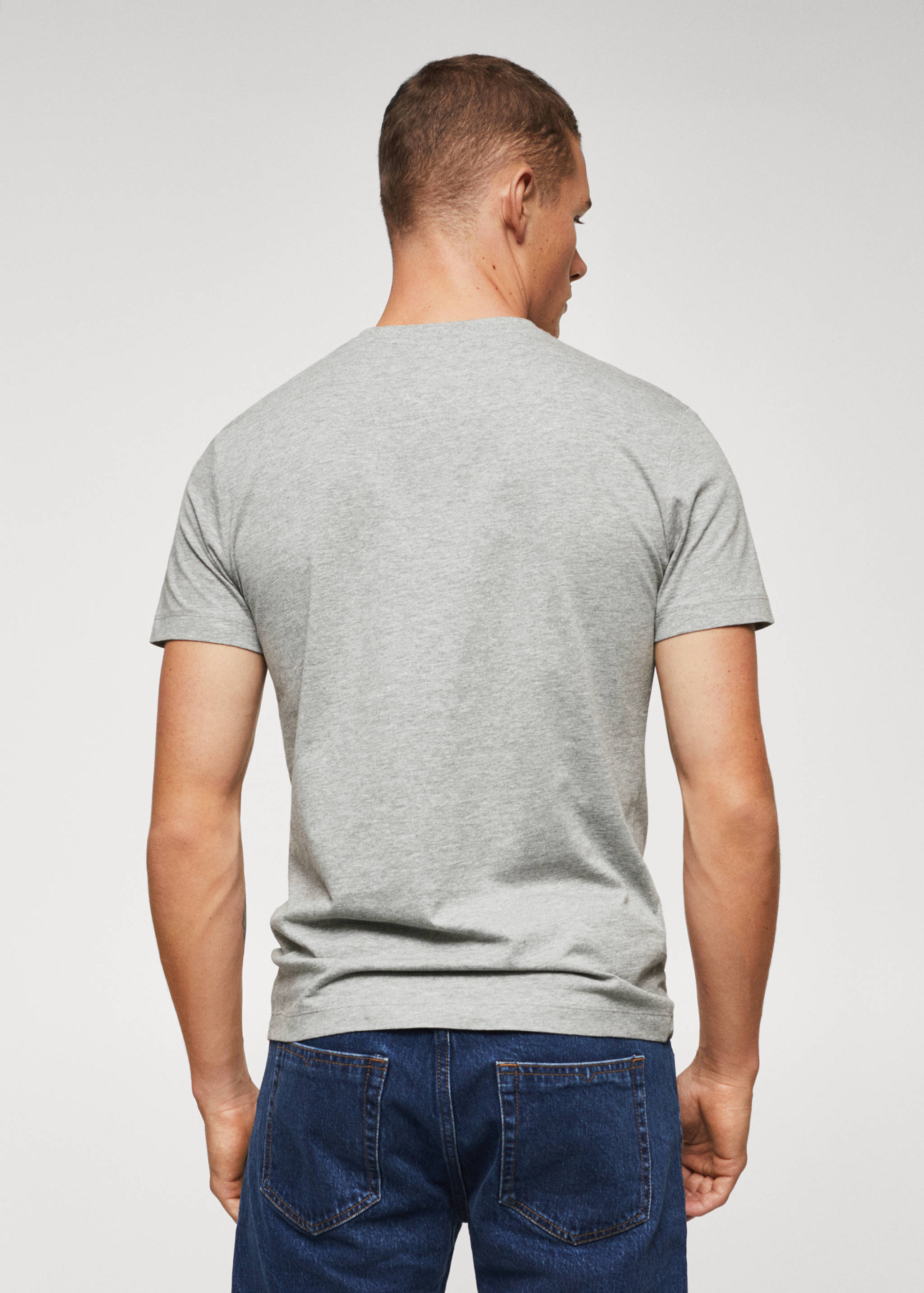 T-shirt essentiel léger col V - Verso de l’article