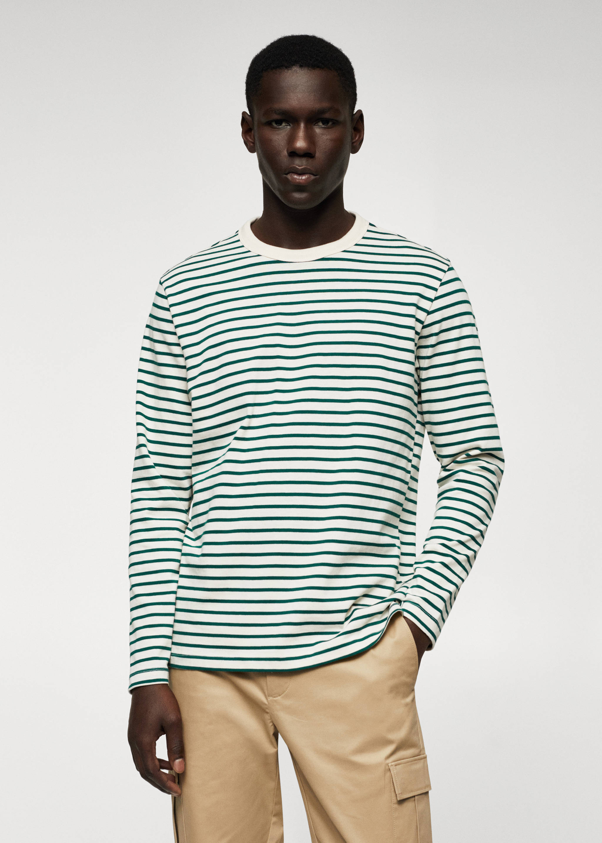 Striped long sleeves t-shirt - Medium plane