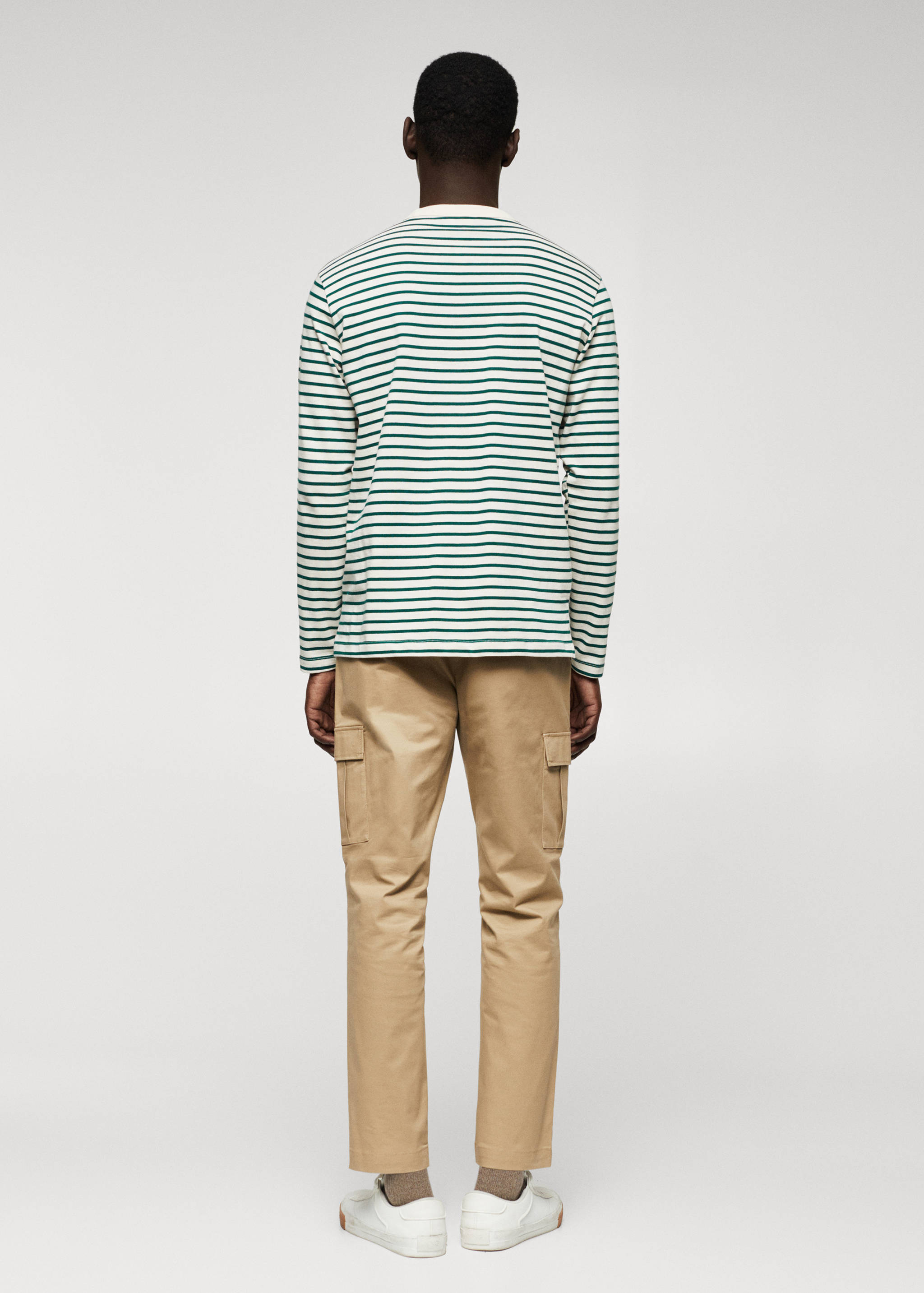 Striped long sleeves t-shirt - Reverse of the article