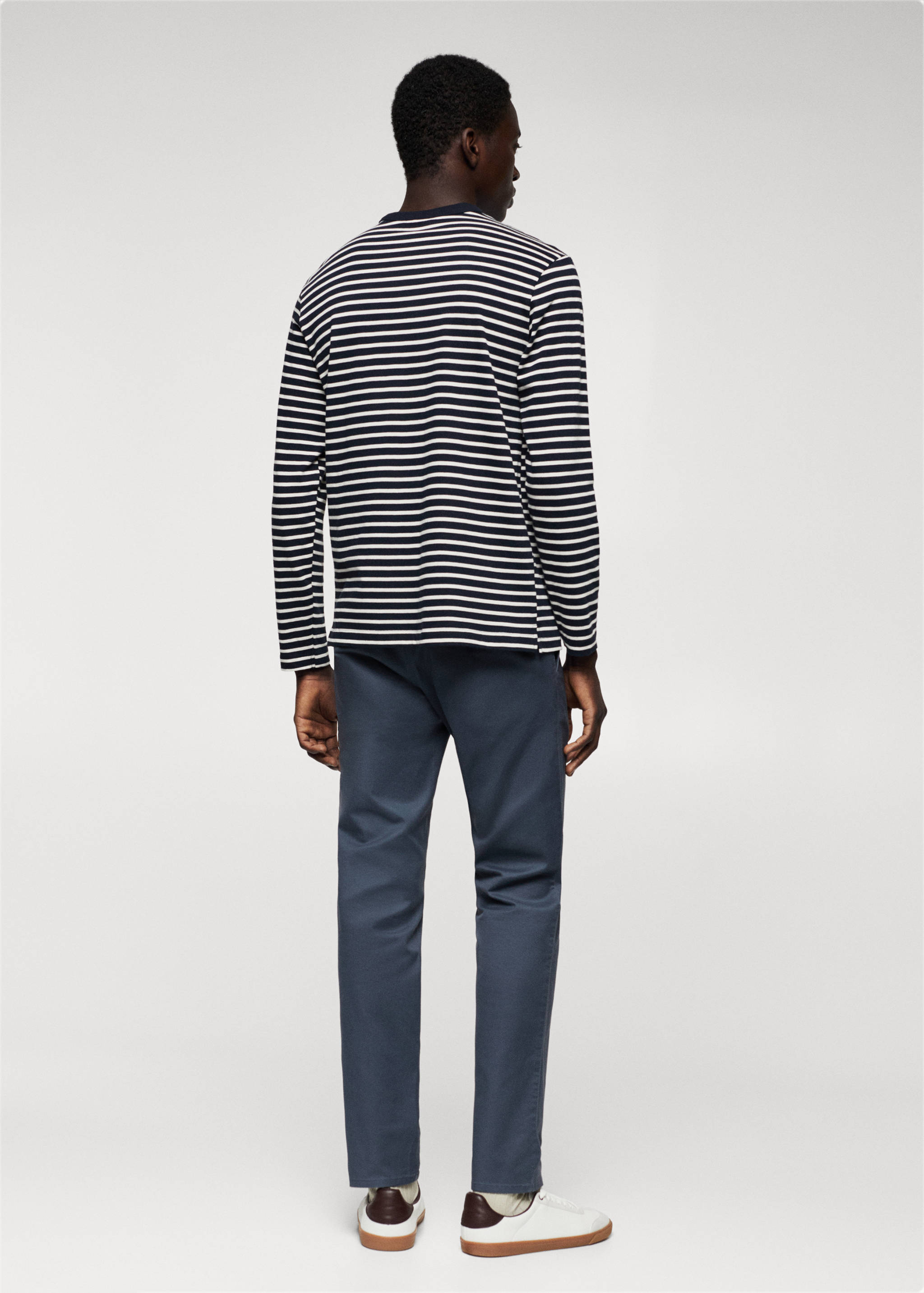 Striped long sleeves t-shirt - Reverse of the article