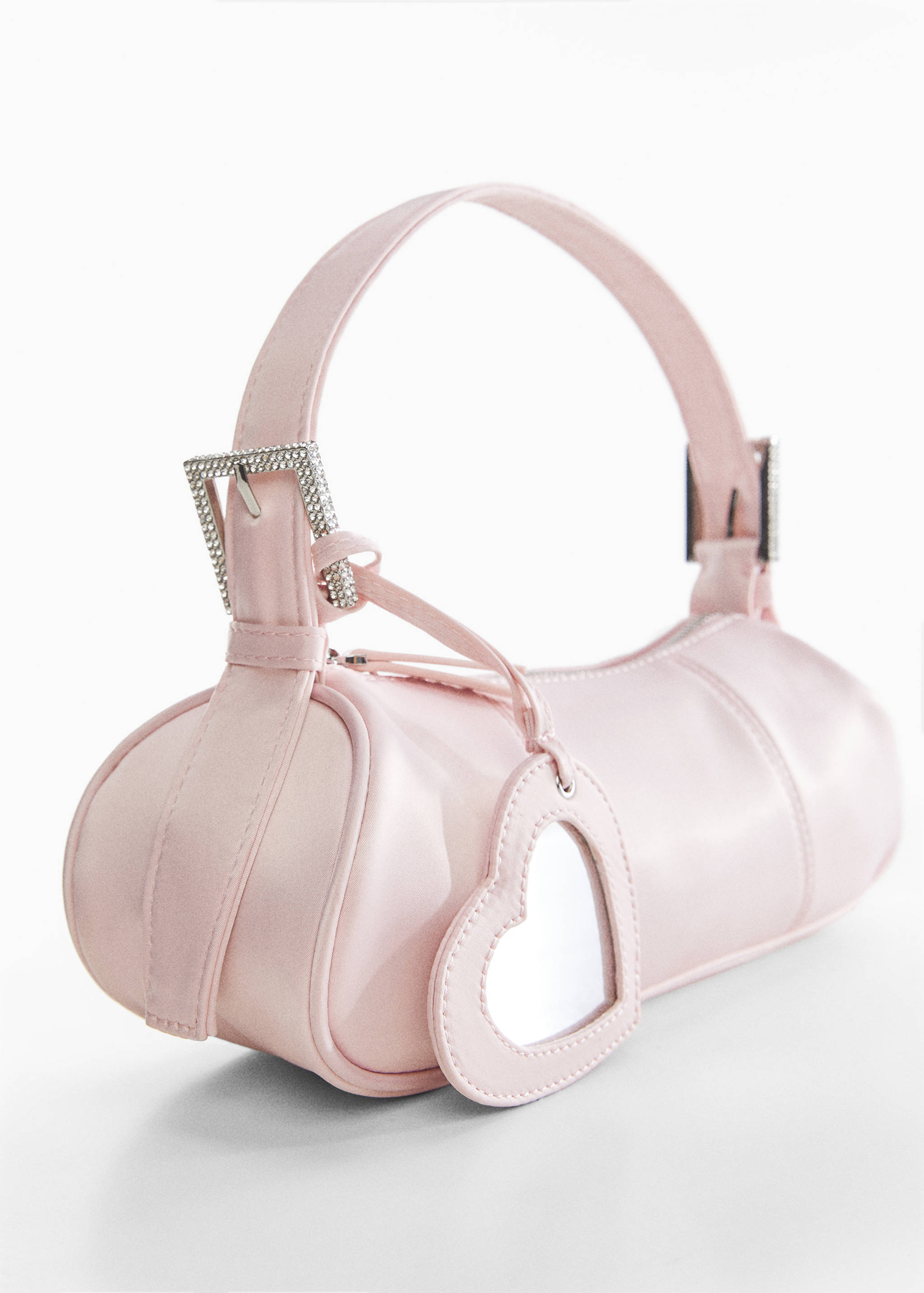 Strass shoulder bag with buckle - Medium plane