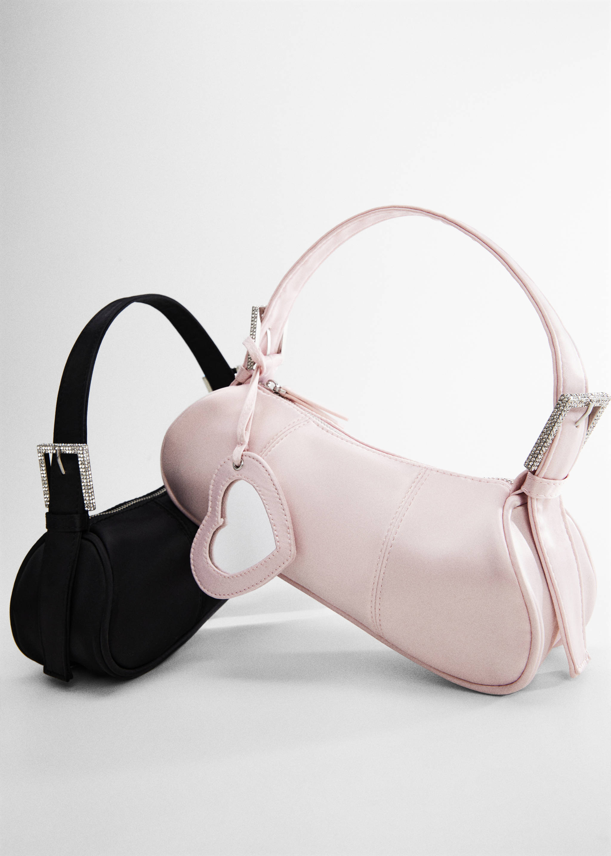 Strass shoulder bag with buckle - Details of the article 5